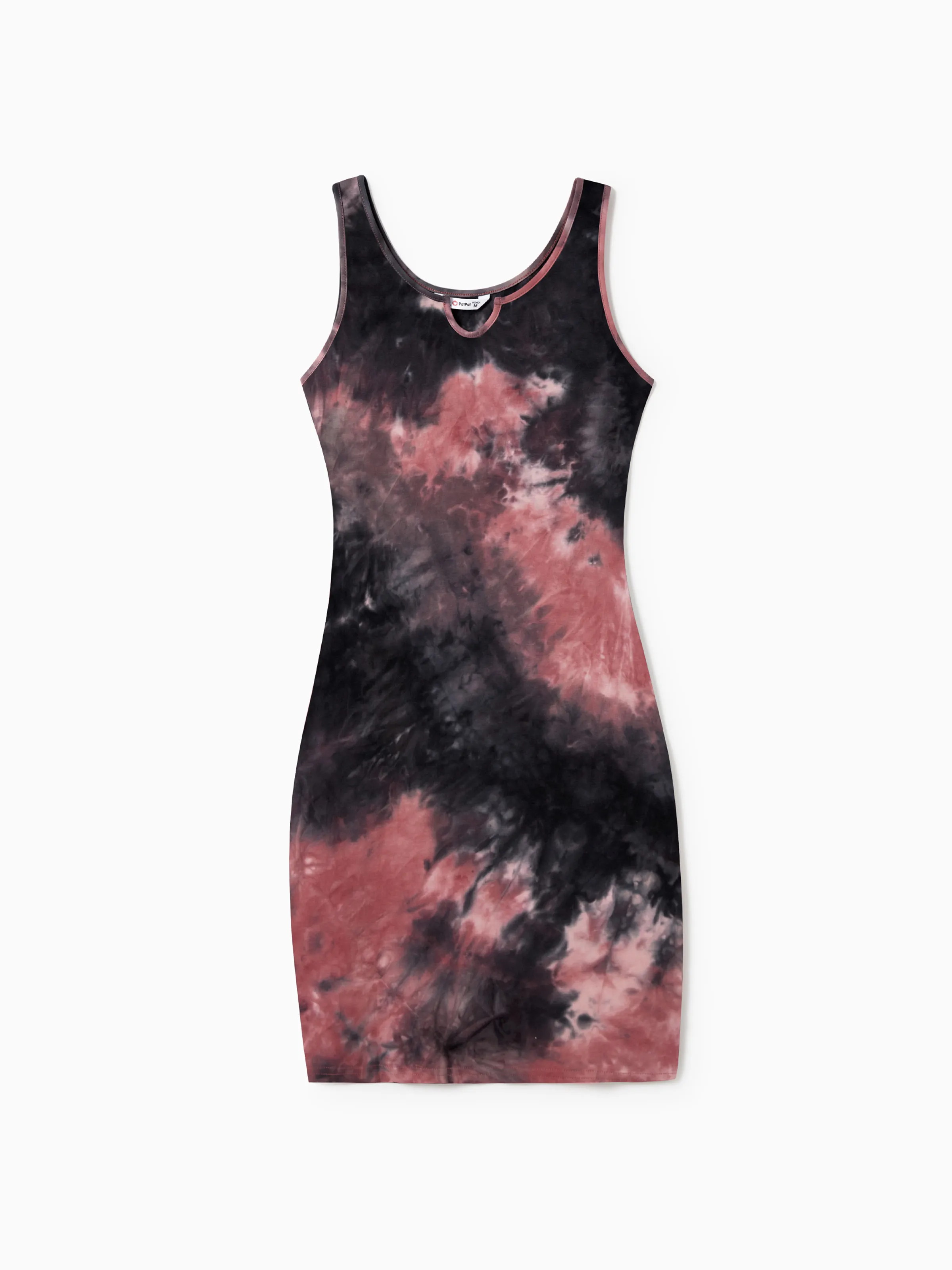 

Mommy and Me Black and Red Tie-Dyed Sleeveless Body-con Dress