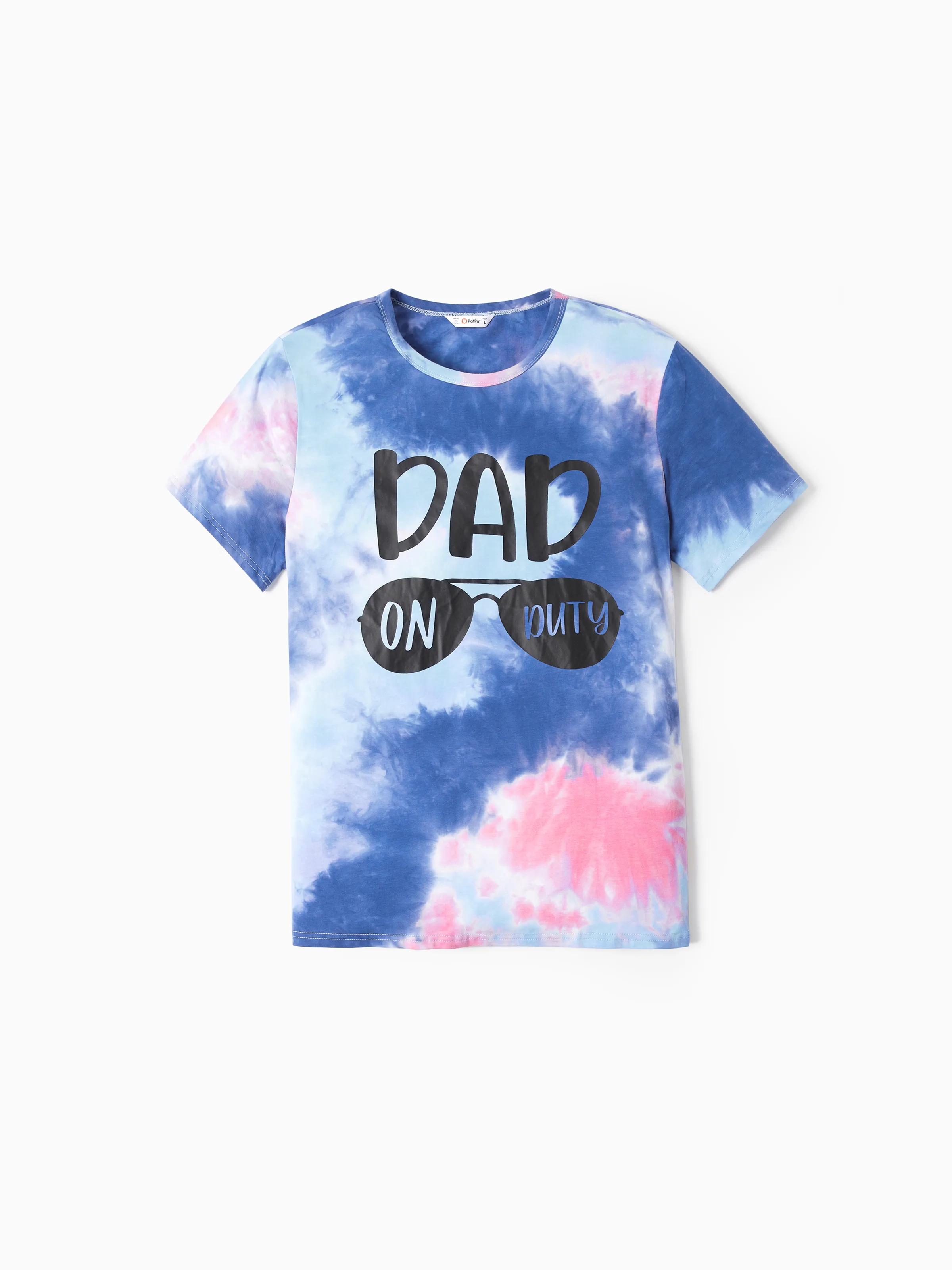 Gafas de sol tie-dye a juego con la familia Patrón de mangas cortas Tops