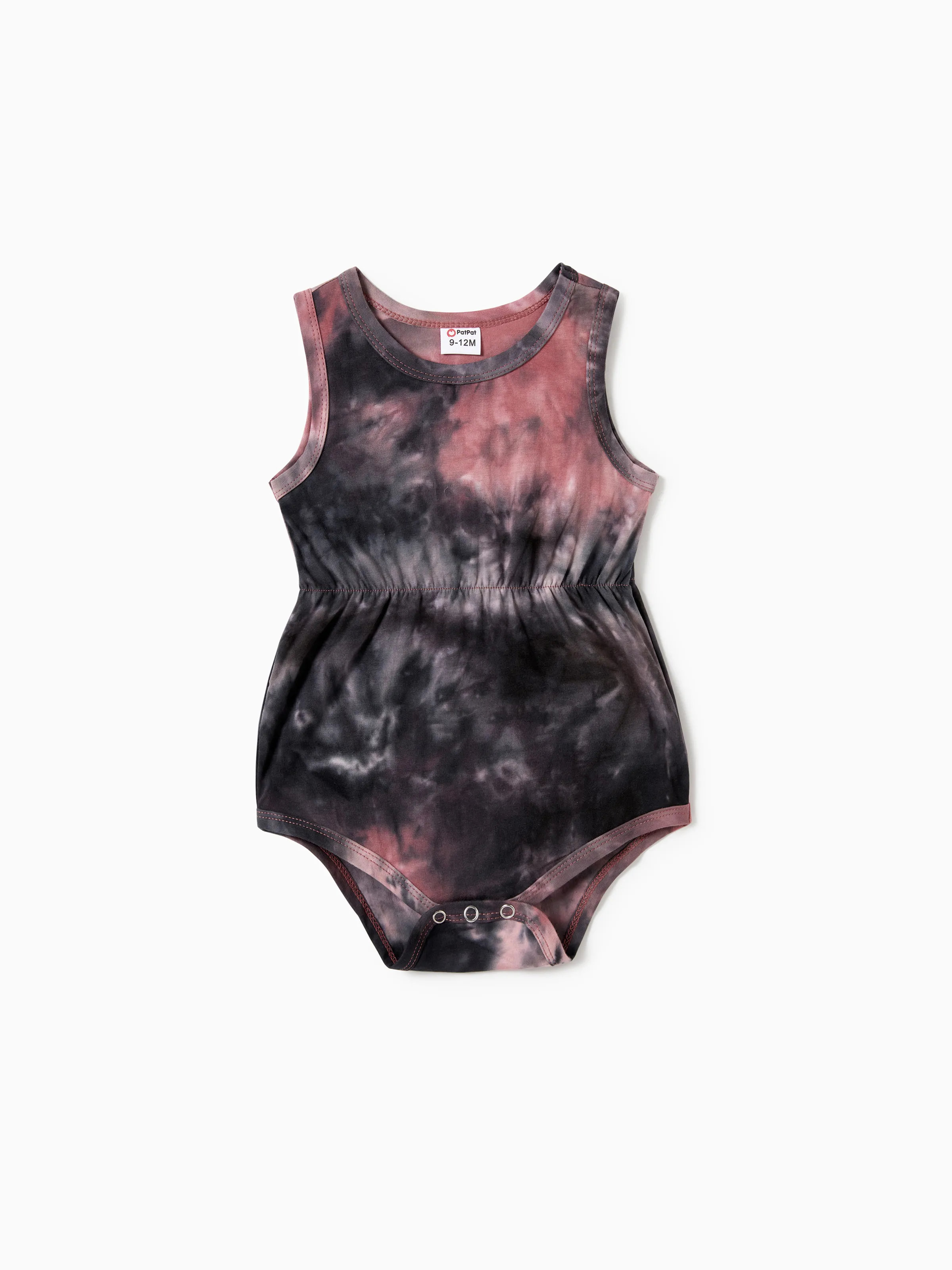 

Mommy and Me Black and Red Tie-Dyed Sleeveless Body-con Dress