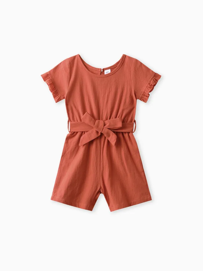 Toddler Girl Casual Solid Jumpsuit