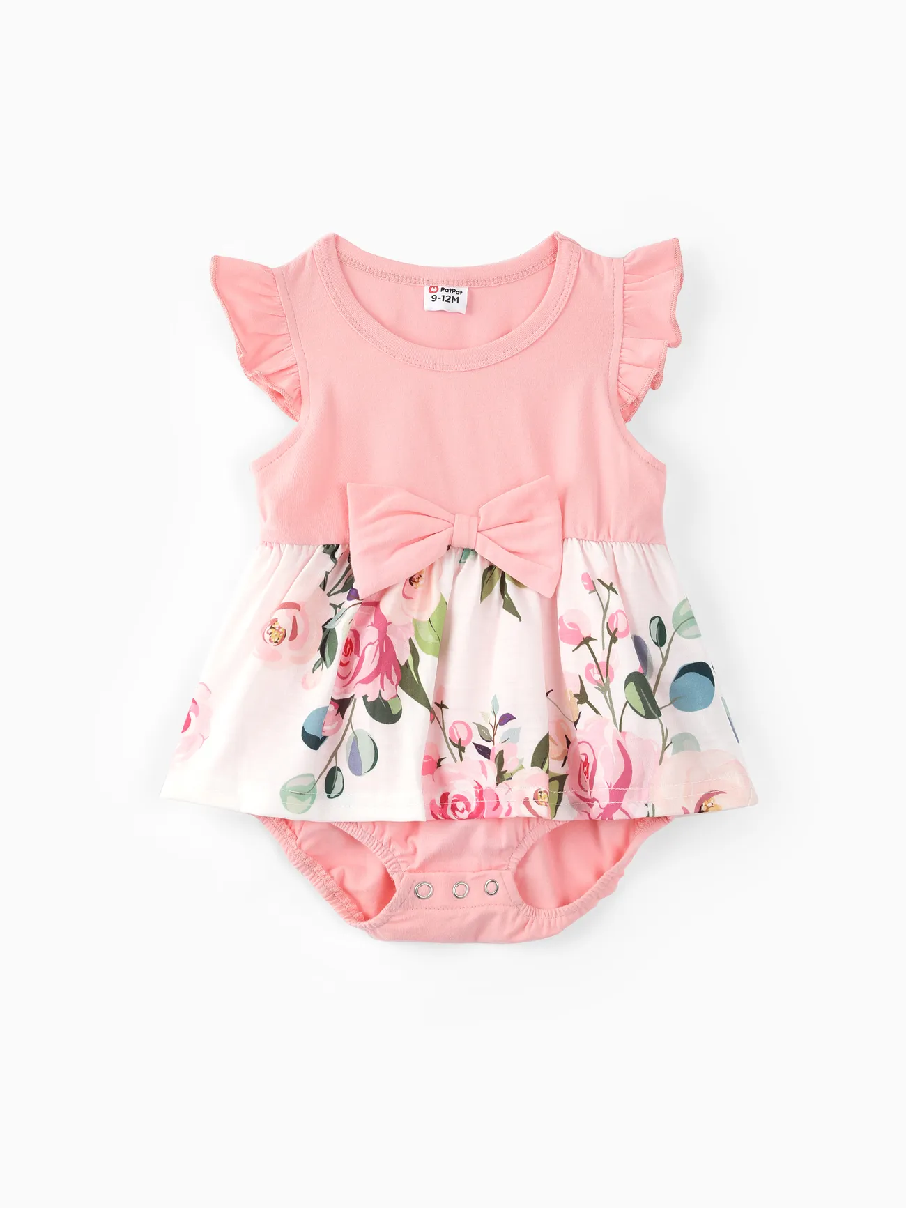 

Family Matching Pink Sleeveless Splicing Floral Print Midi Dresses and Colorblock Short-sleeve Polo Shirts Sets