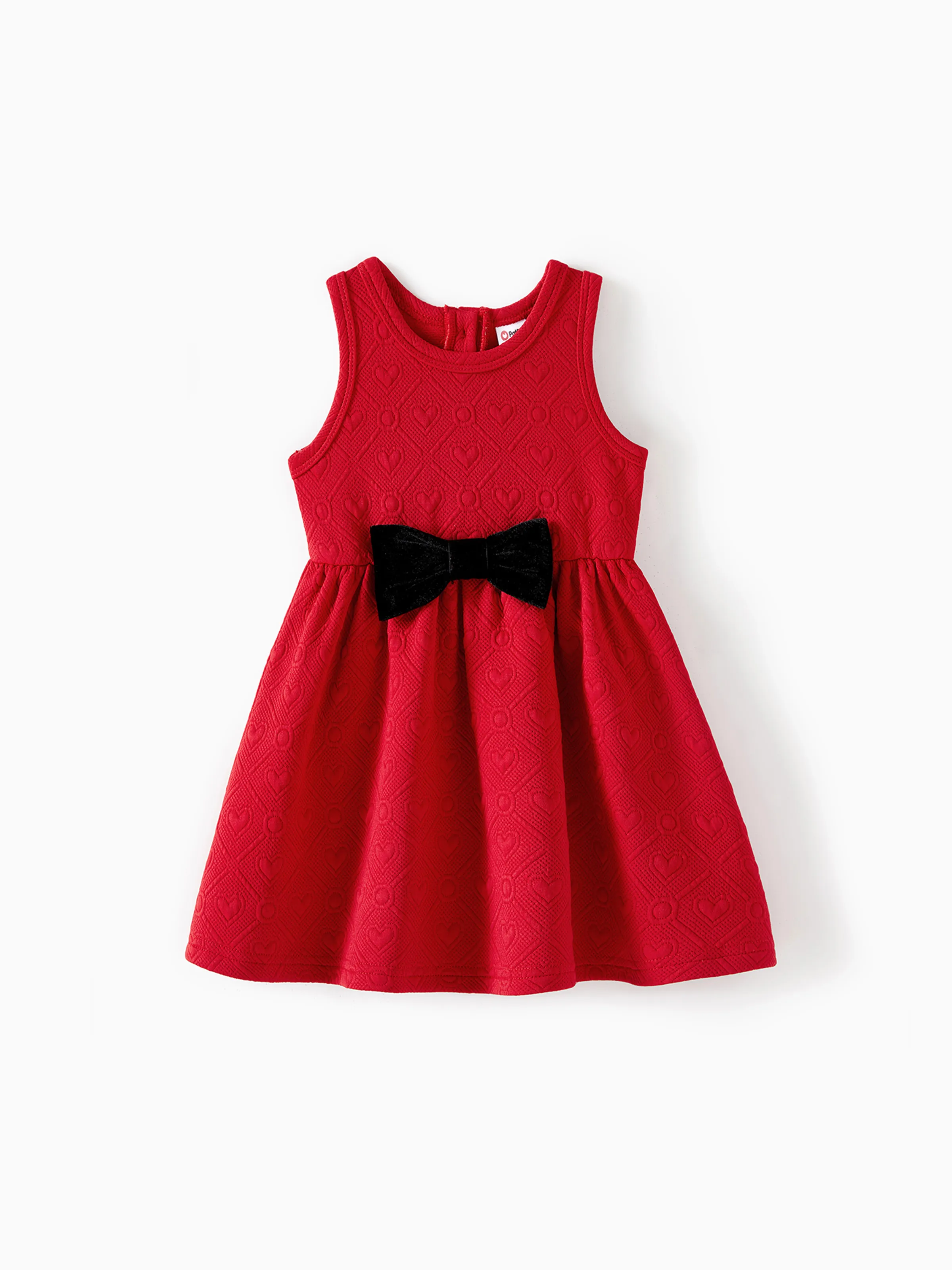 

Family Matching Bow Front Red Heart Textured Tank Dresses and Long-sleeve Corduroy Shirts Sets