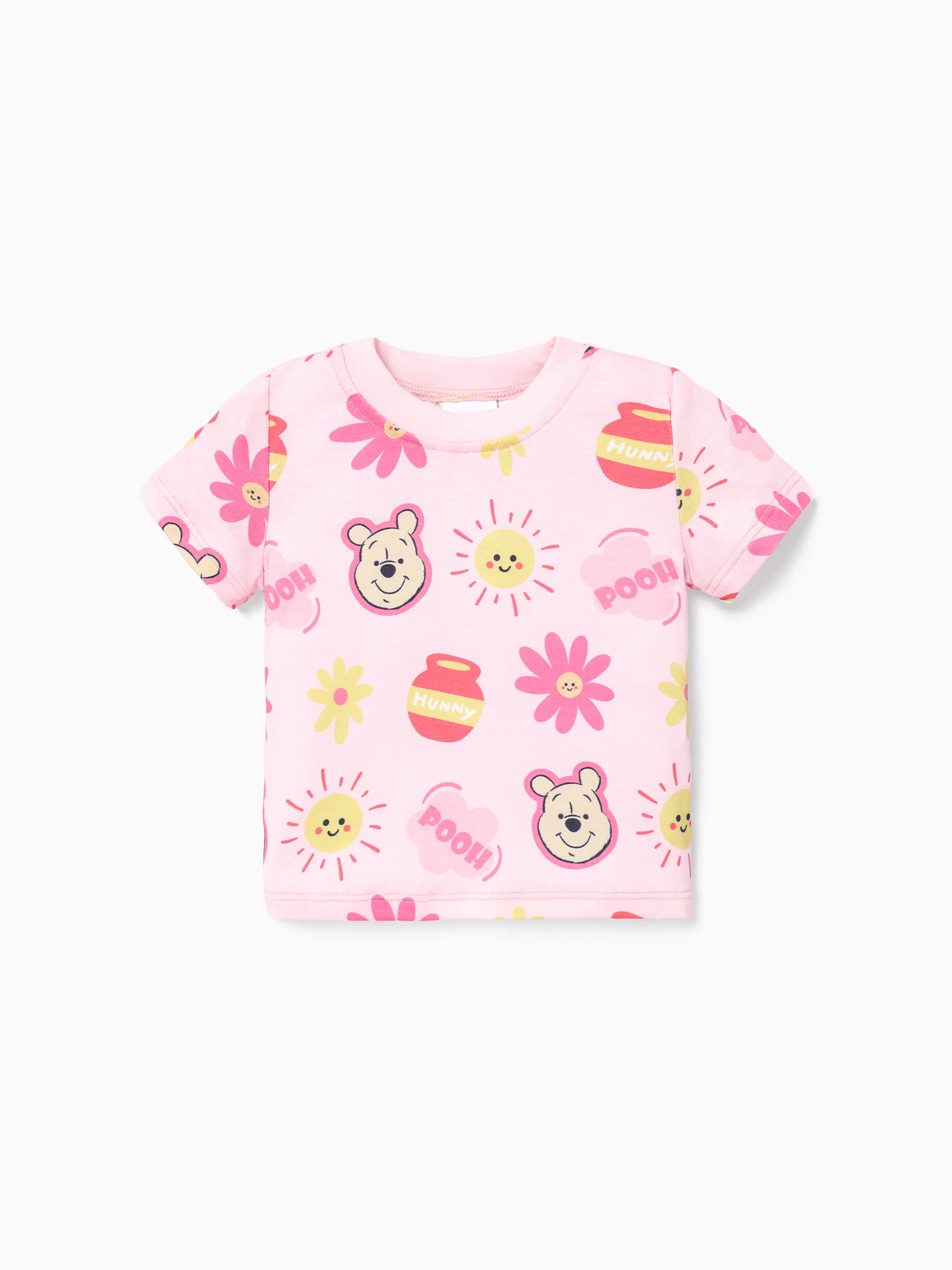 Disney Winnie the Pooh 1pc Baby/Toddler Boys/Girls Naia™ Character Print Rainbow/Floral T-Shirt