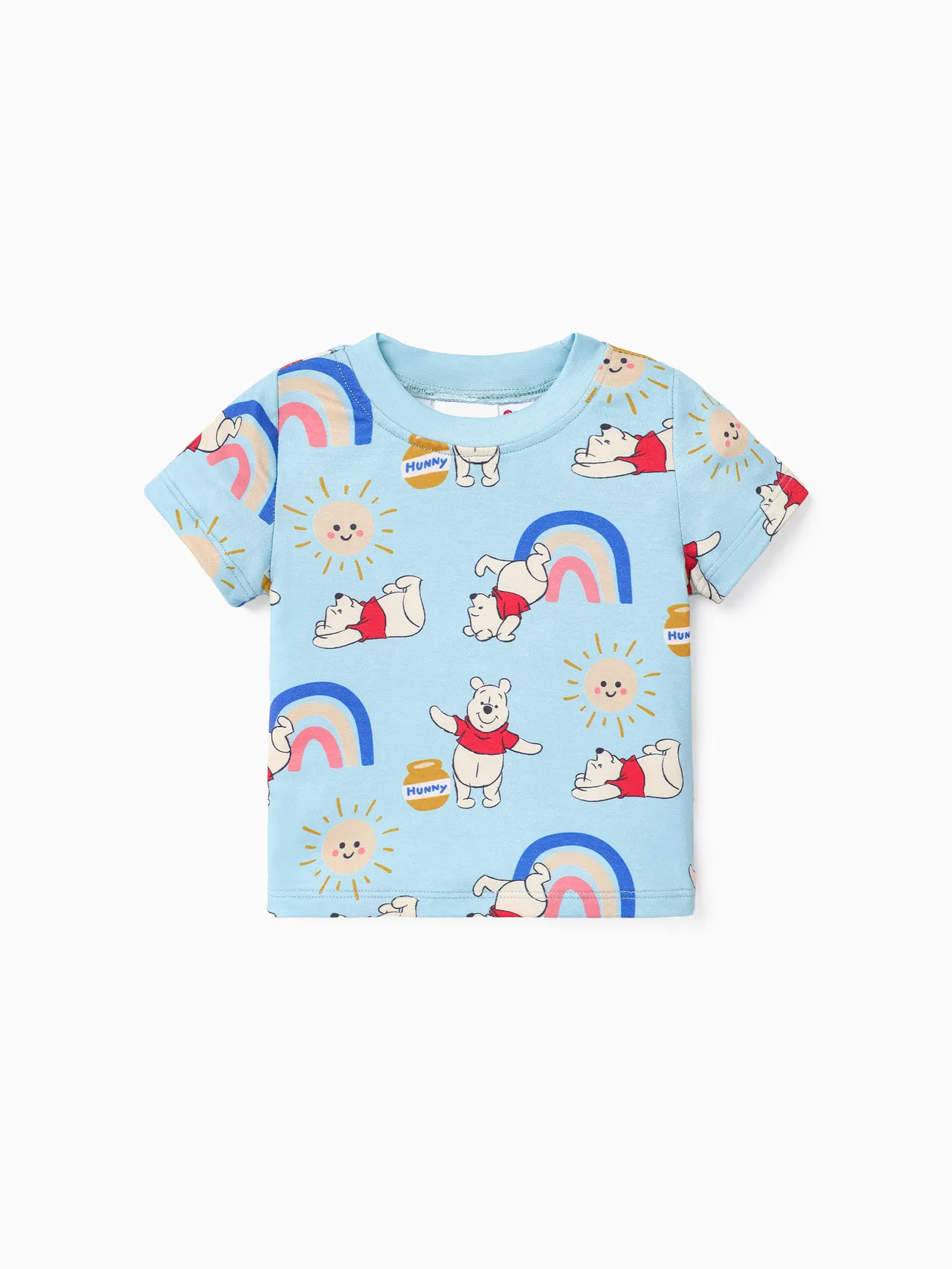 

Disney Winnie the Pooh 1pc Baby/Toddler Boys/Girls Naia™ Character Print Rainbow/Floral T-Shirt