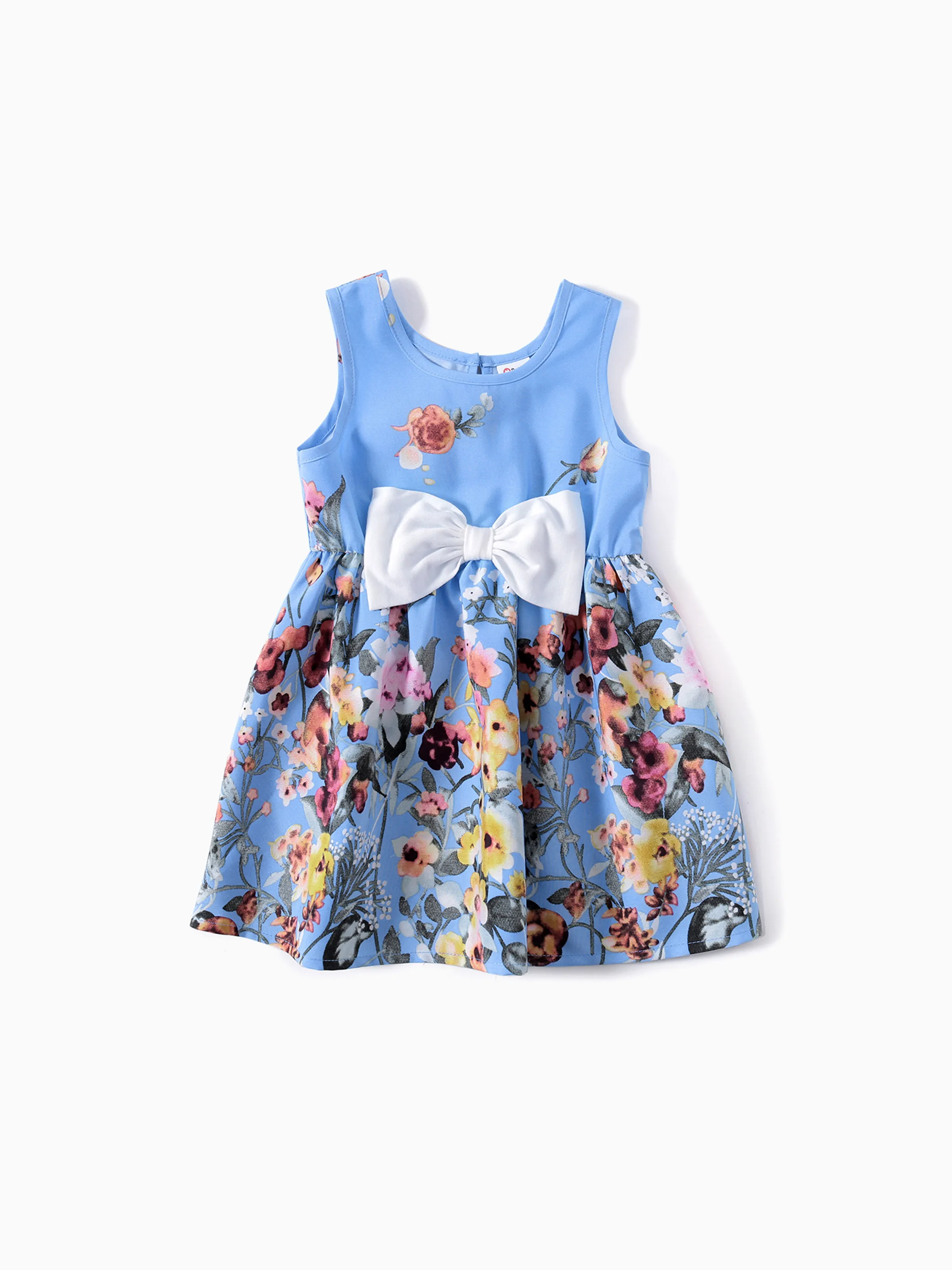 

Family Matching Floral Print Ruffle-sleeve Belted Midi Dresses and Striped Short-sleeve T-shirts Sets