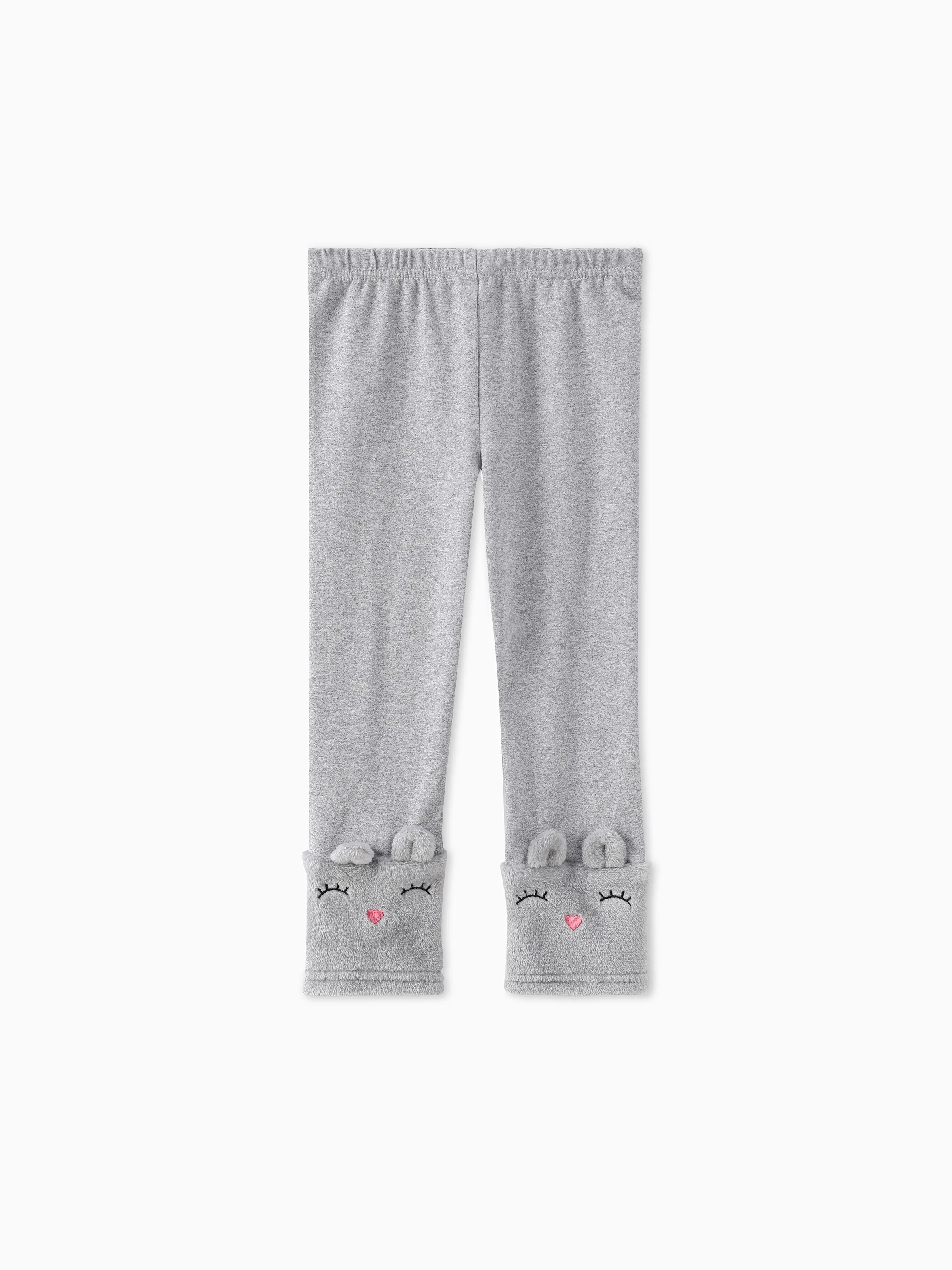 Toddler Girl Casual Chat Brodé Leggings