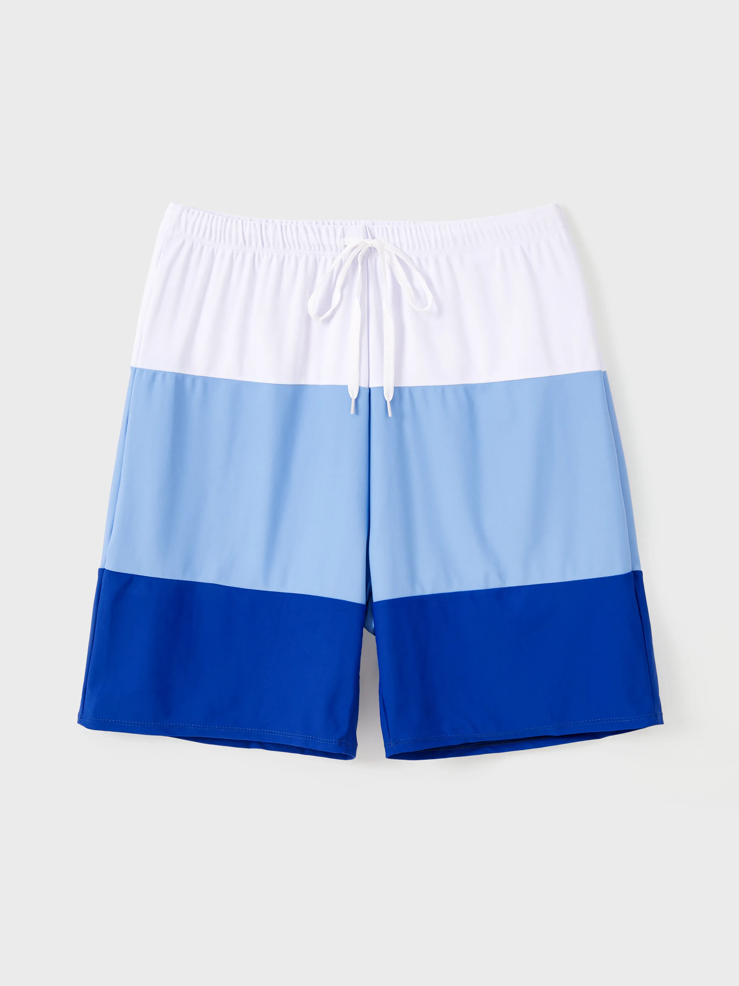 

Family Matching Color Block Drawstring Swim Trunks or Floral Ruched One-Piece Swimsuit