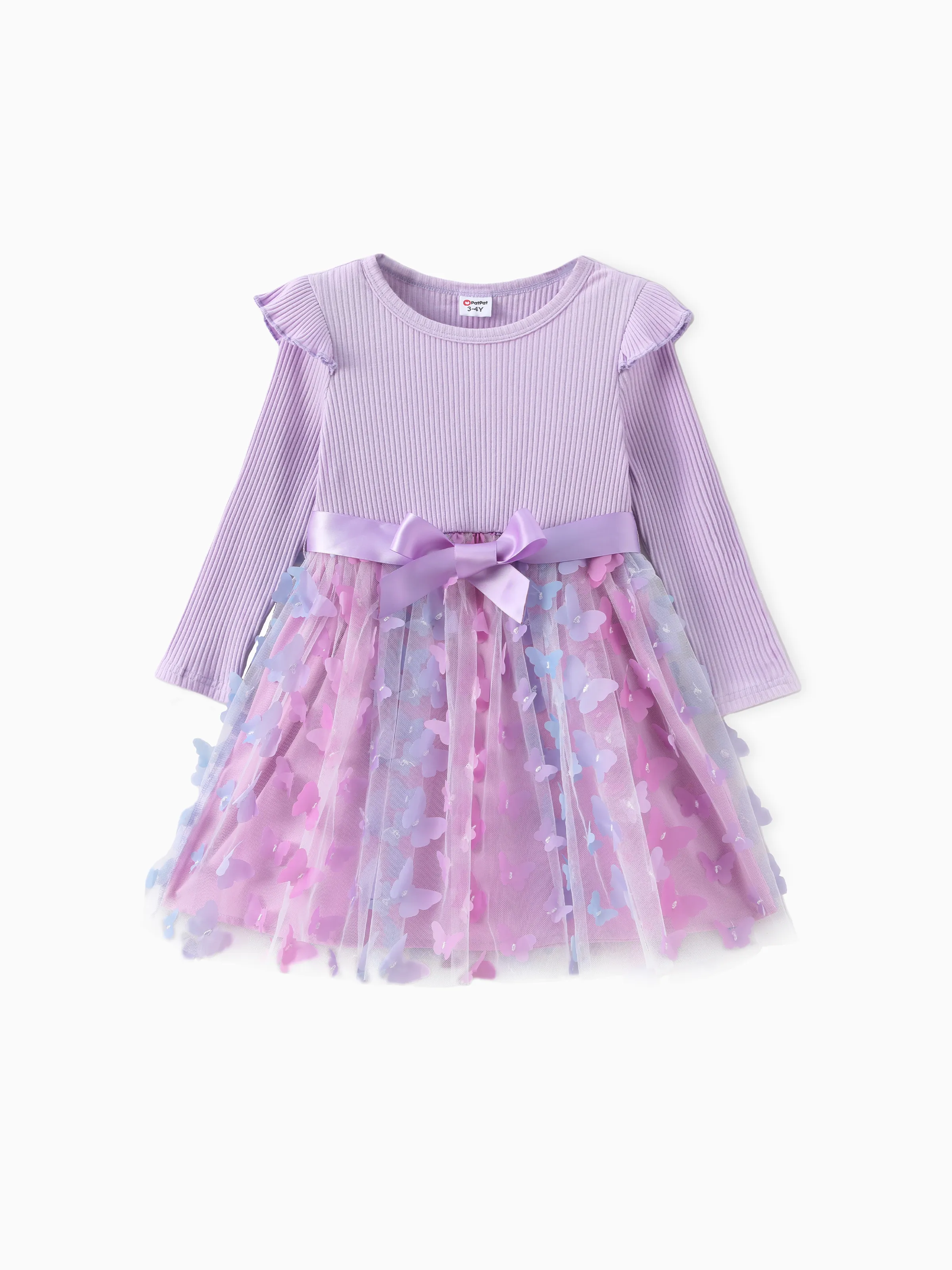 

Toddler Girl Sweet Mesh Splice Dress