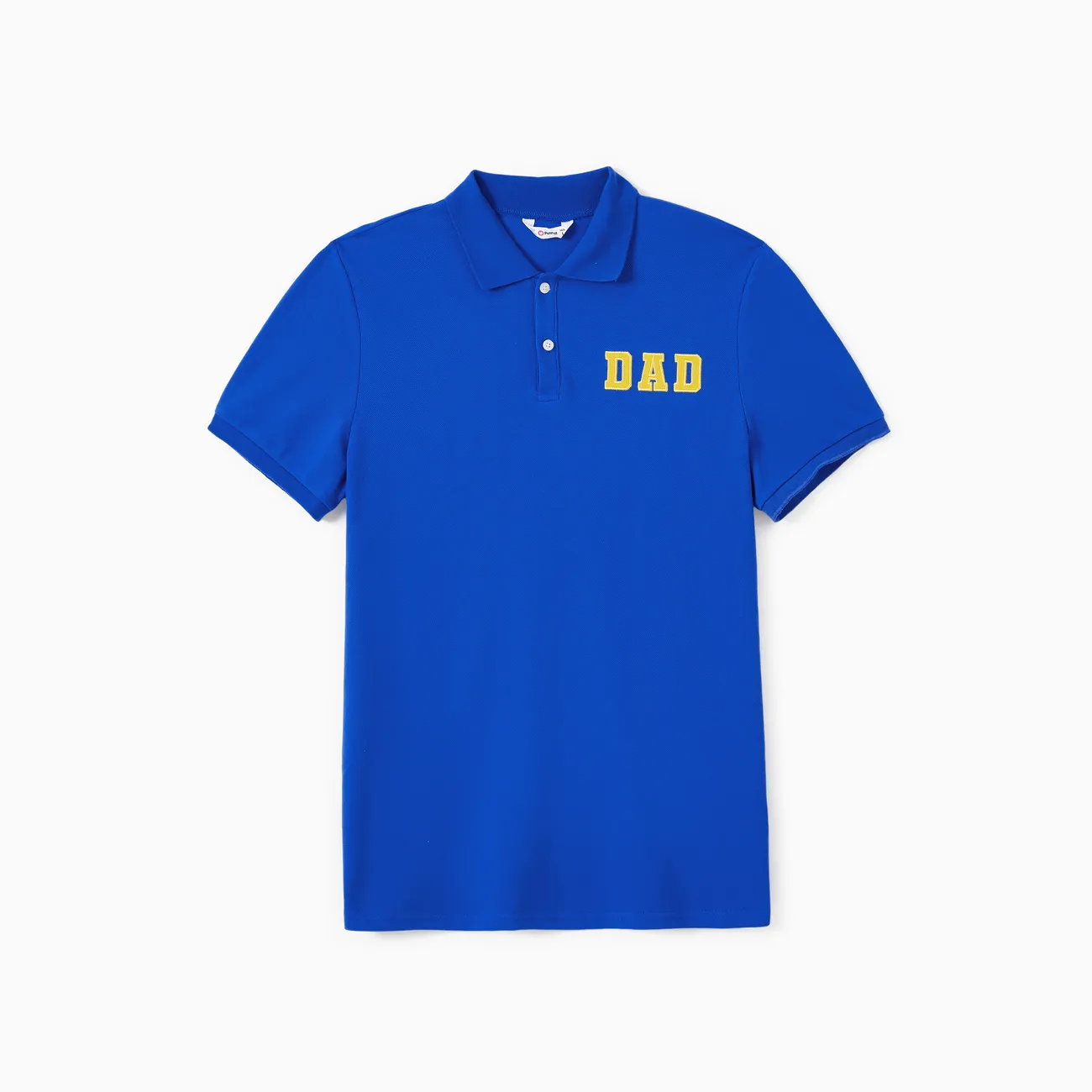 Family Matching Sets Preppy Style Solid Color Polo Shirt or Colorful Plaid Ruffle Hem Belted Strap Dress