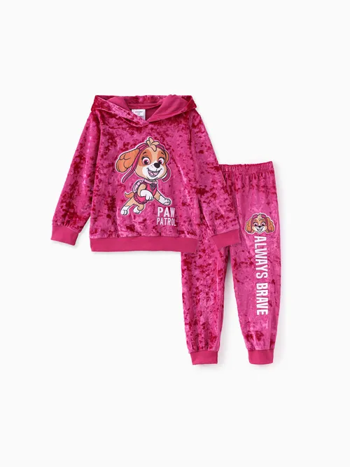 PAW patrol Toddler Girls 2pcs Velvet Hoodie with Pants Set