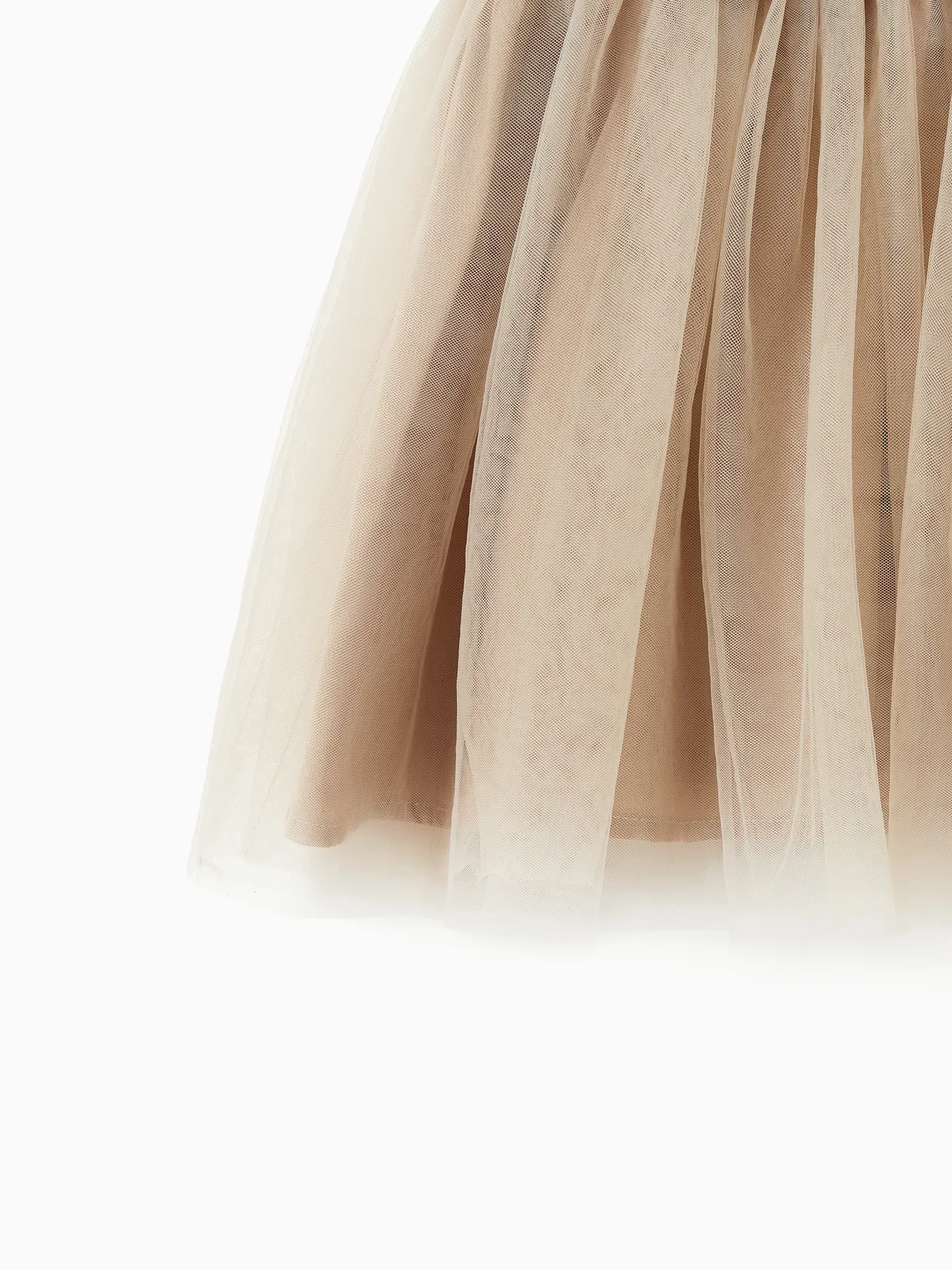 Baby Girl - Family Matching Sets Color Block Shirt or Floral Body-con Asymmetrical Hem/Tulle Strap Dress - Apricot - image 14