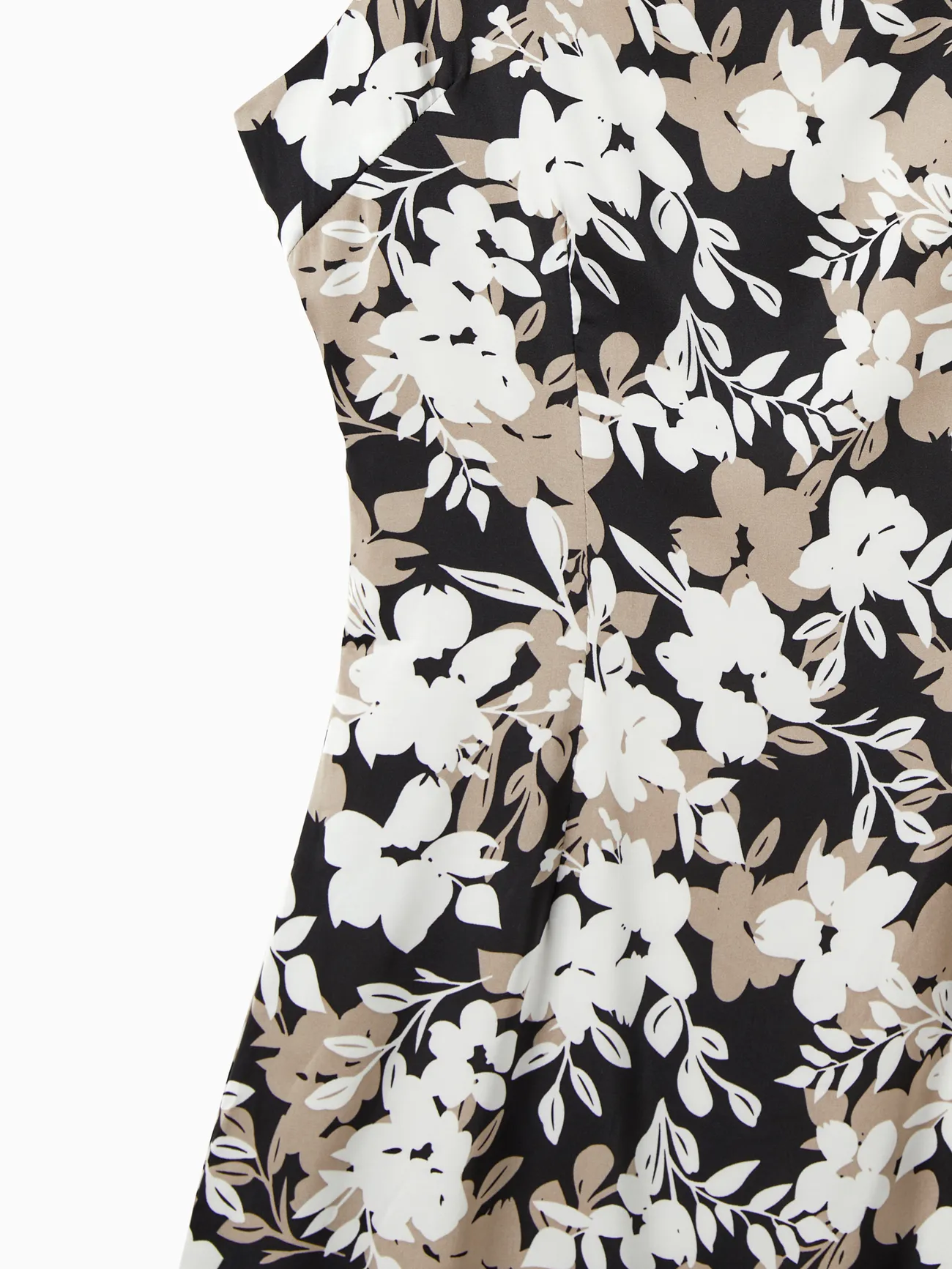 Women - Family Matching Sets Color Block Shirt or Floral Body-con Asymmetrical Hem/Tulle Strap Dress - Apricot - image 5