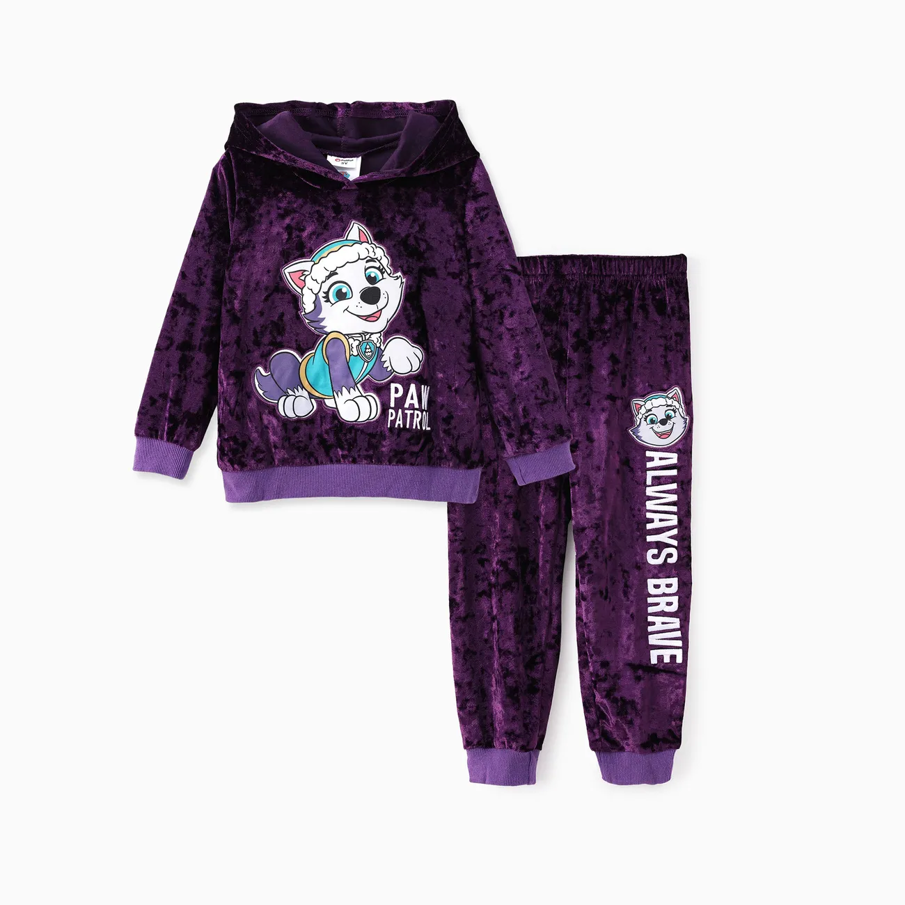 PAW patrol Toddler Girls 2pcs Velvet Hoodie with Pants Set