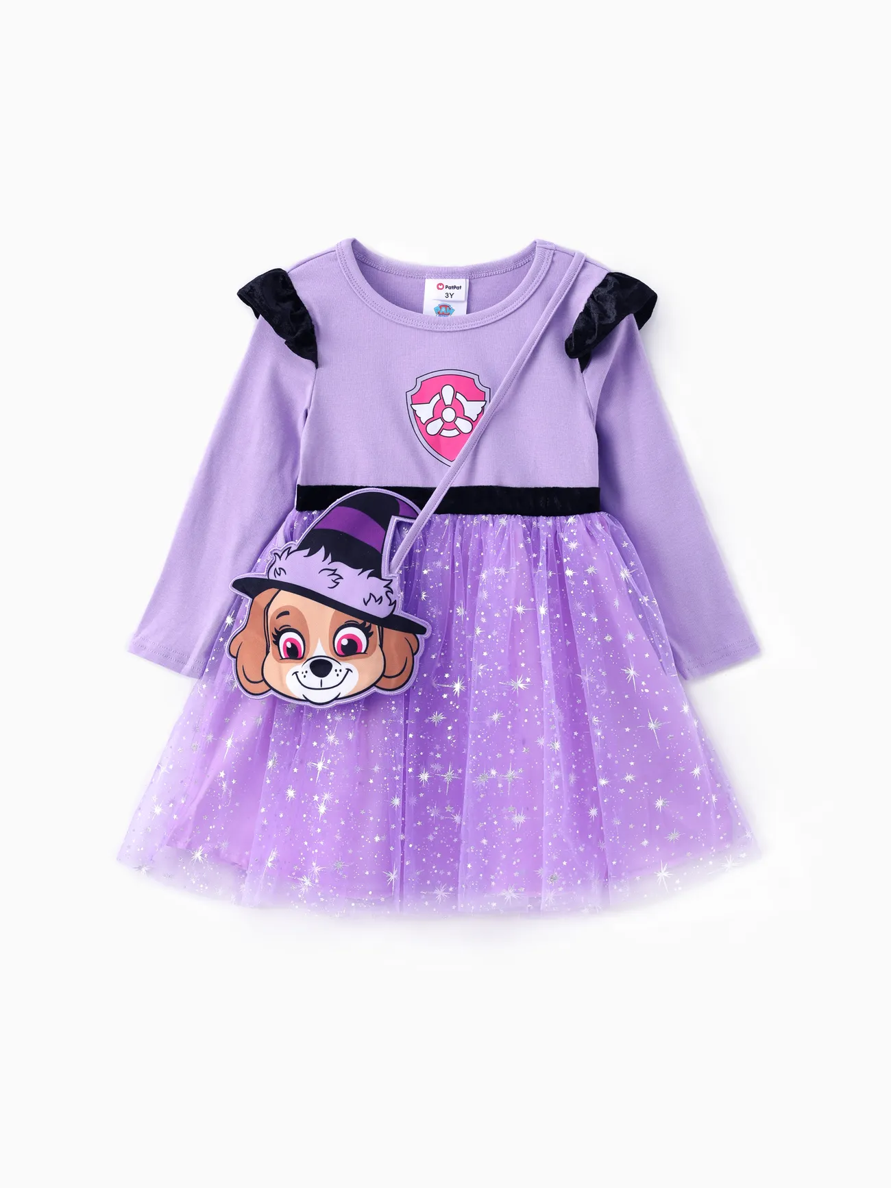 

Paw Patrol Toddler Girl 2pcs Skye Halloween Long-sleeve Tulle Dress And Bag Or Hat Set