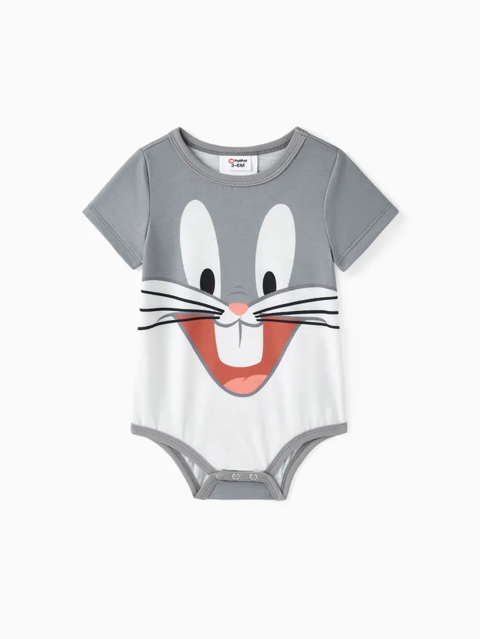 Looney Tunes Baby Boy/Girl Animal Print Short-sleeve Naia™ Romper