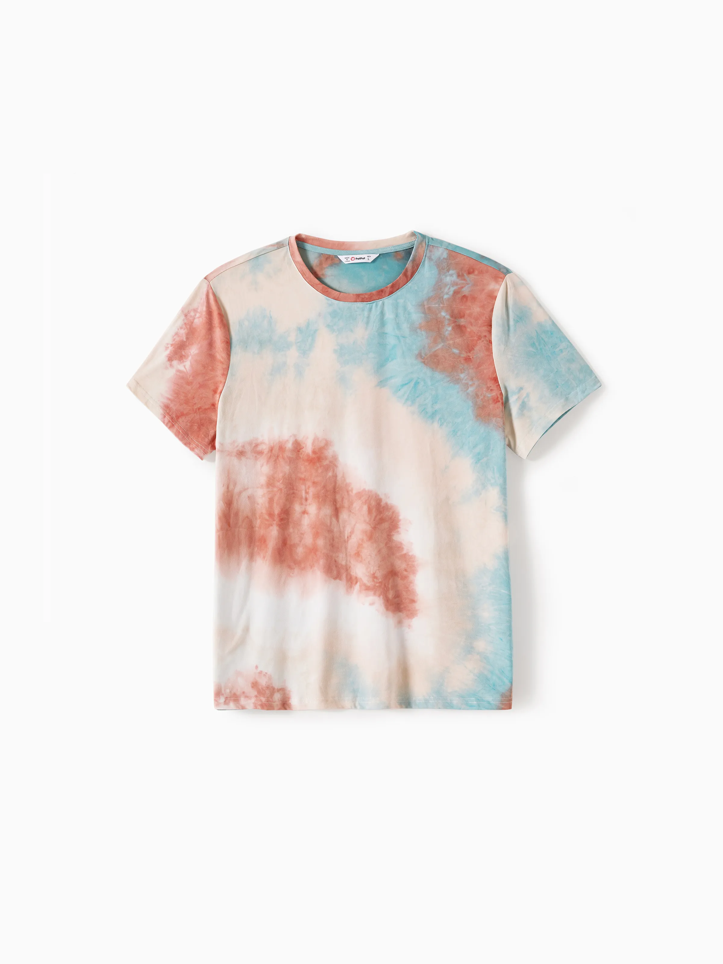 Conjuntos de camisetas de manga corta y vestidos ajustados con nudo retorcido de color block a juego para la familia