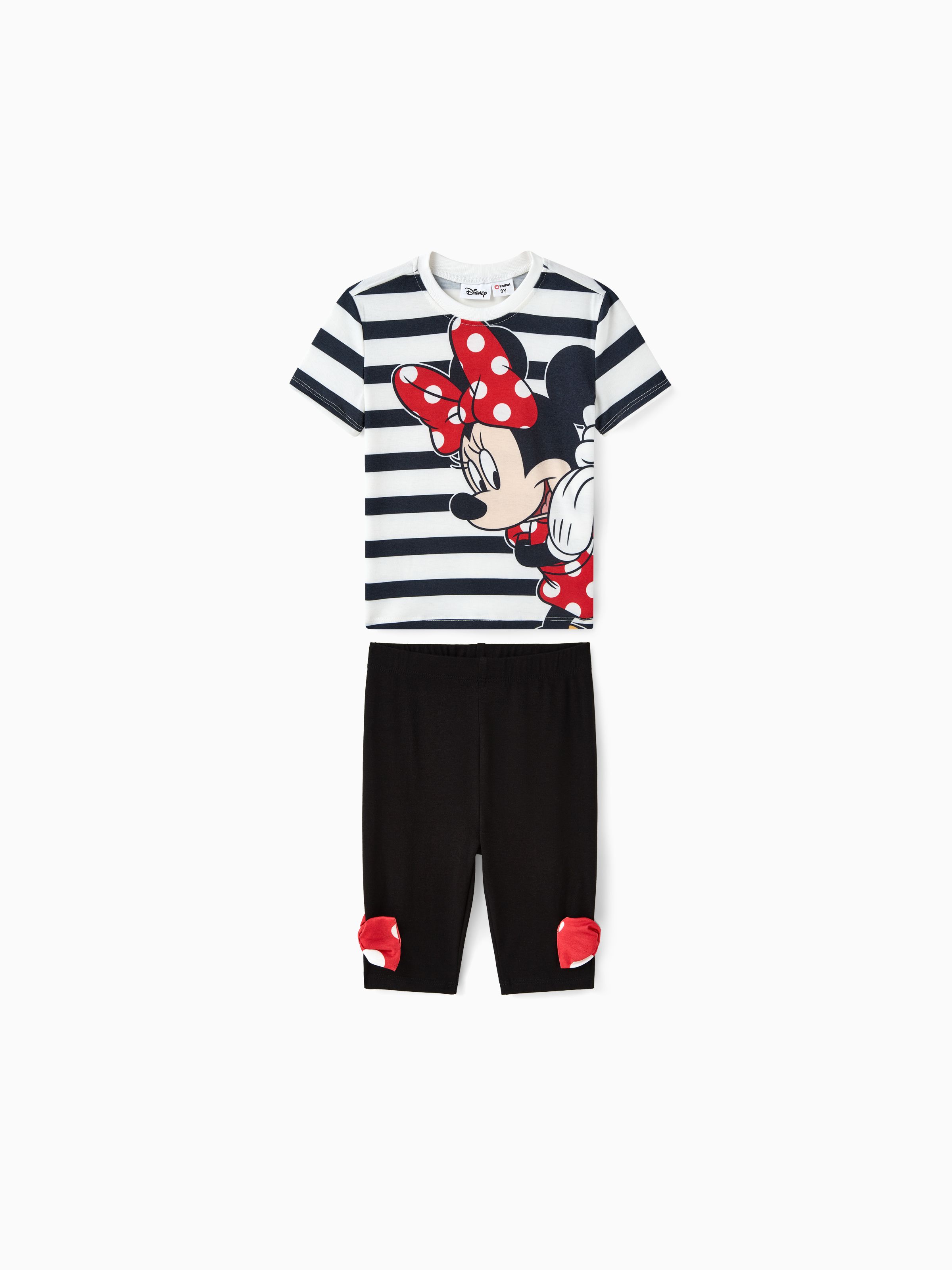 

Disney Mickey and Friends Toddler/Kid Girl 2pcs Naia™ Character Print Short-sleeve Tee and Leggings Shorts Set