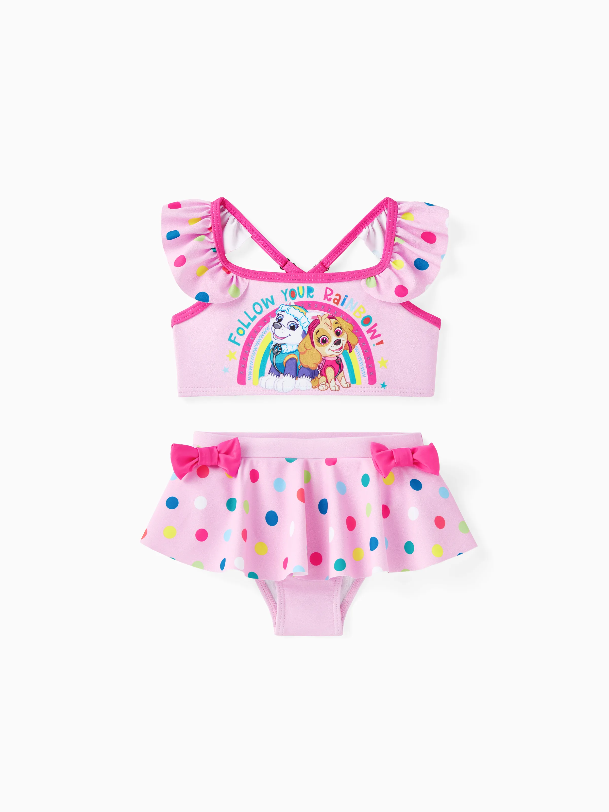 

PAW Patrol Toddler Girl 2pcs Skye Everest Flutter-sleeve Two-piece Swimsuit