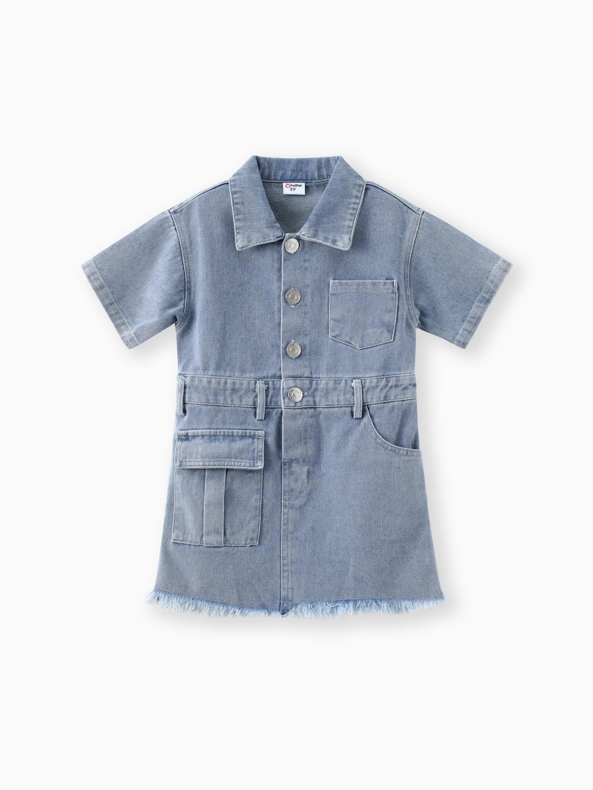 Toddler Girl Denim Pocket Design Dress