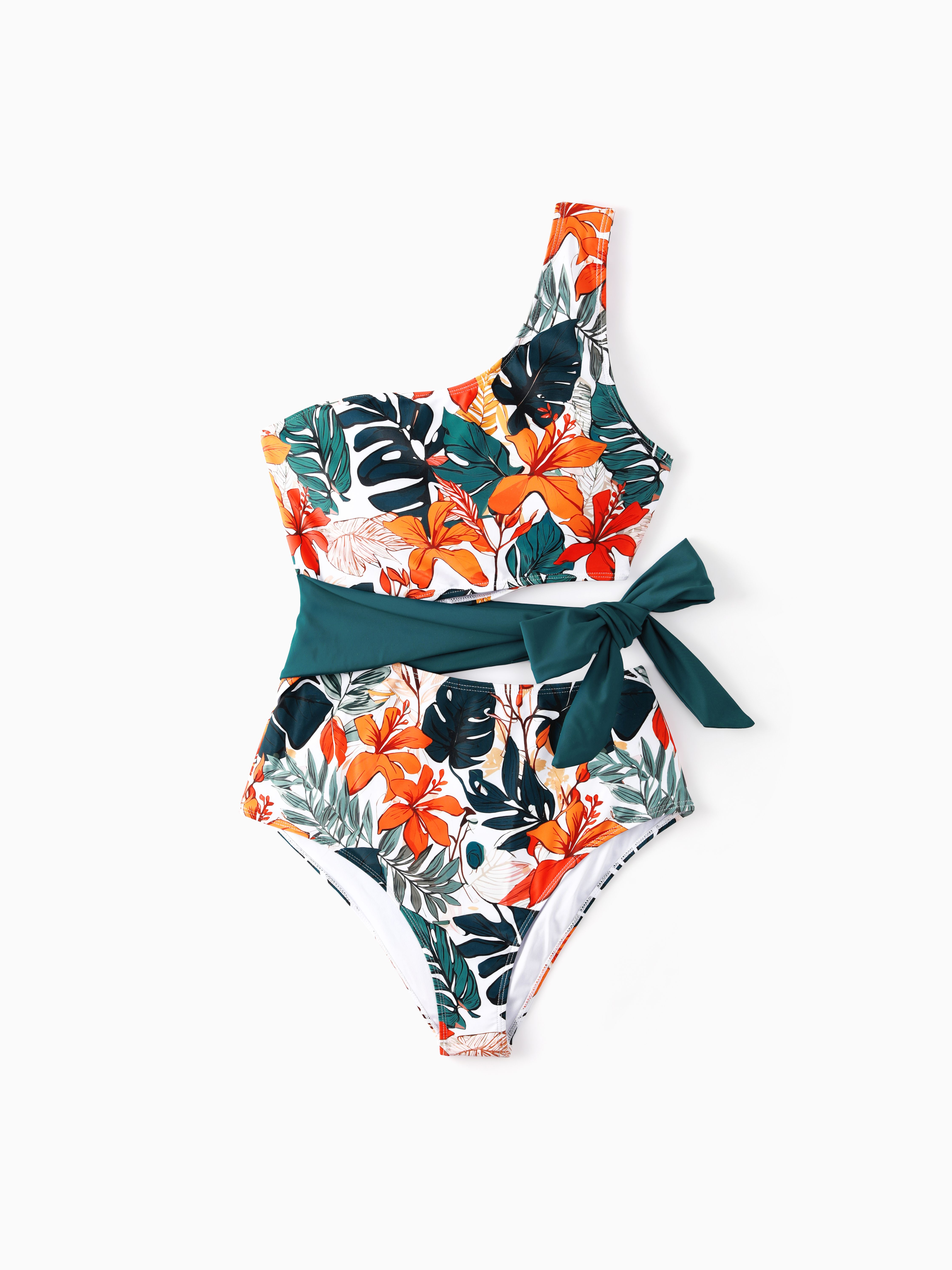 

Tropical Family Swimwear Set - 2 Pieces Unisex Casual Plants and Floral