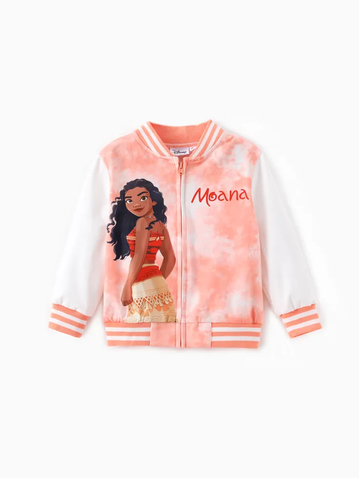 Disney Princess Toddler Girls Moana/Ariel 1pc Tye-die Print Bomber Jacket