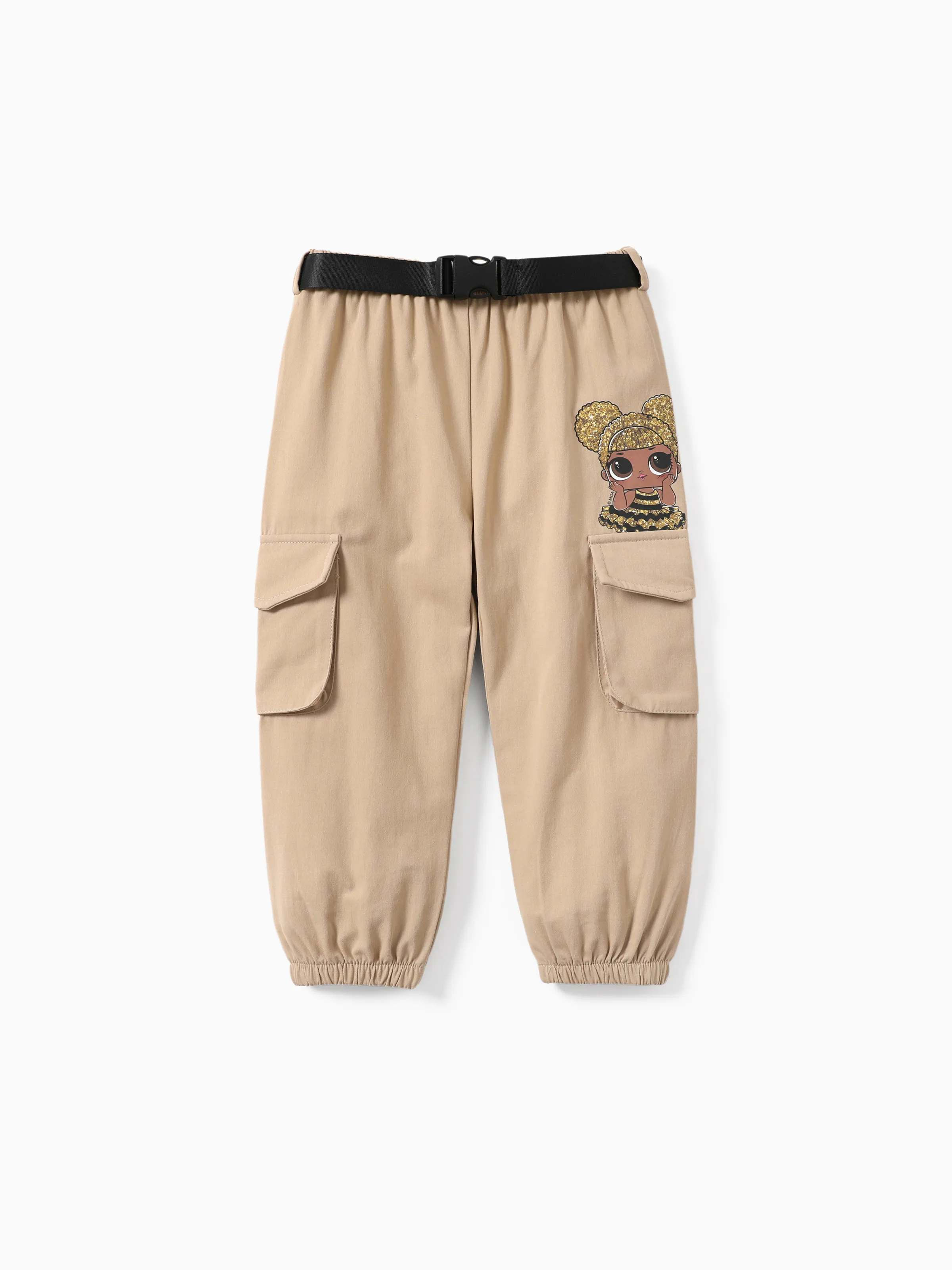 

L.O.L. SURPRISE! Toddler/Kid Girl 100% Cotton Pocket Cargo Pants with Belt
