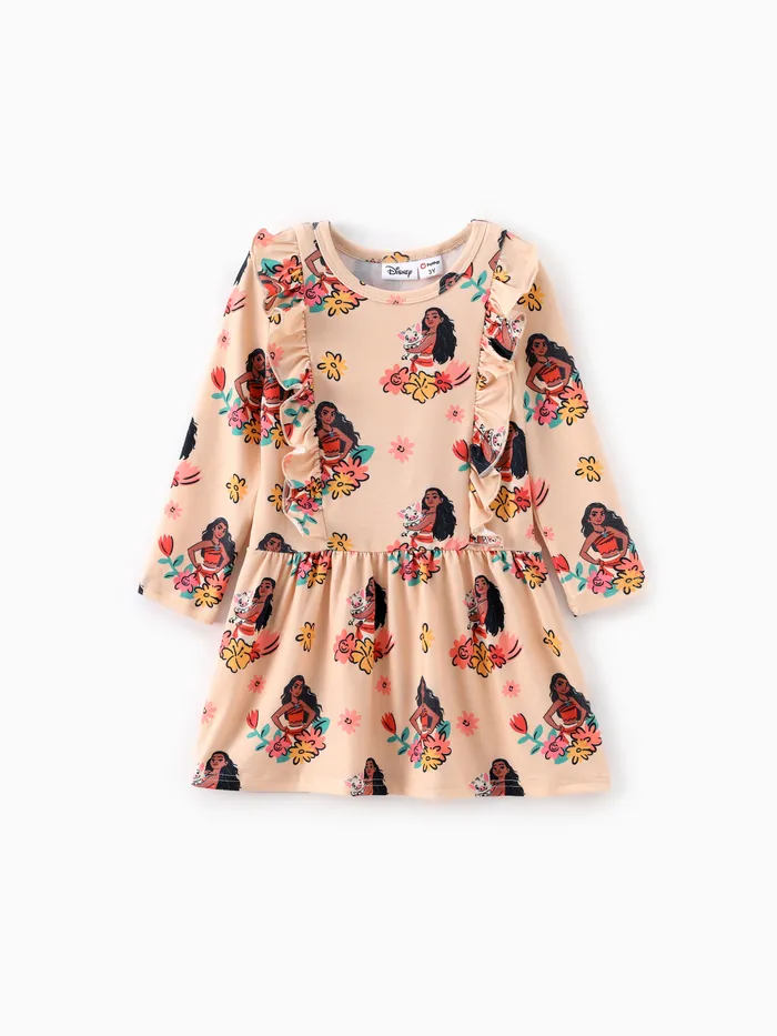 Disney Princess Toddler Girls Moana/Ariel/Raiponce 1pc Naia™ Robe à volants à fleurs