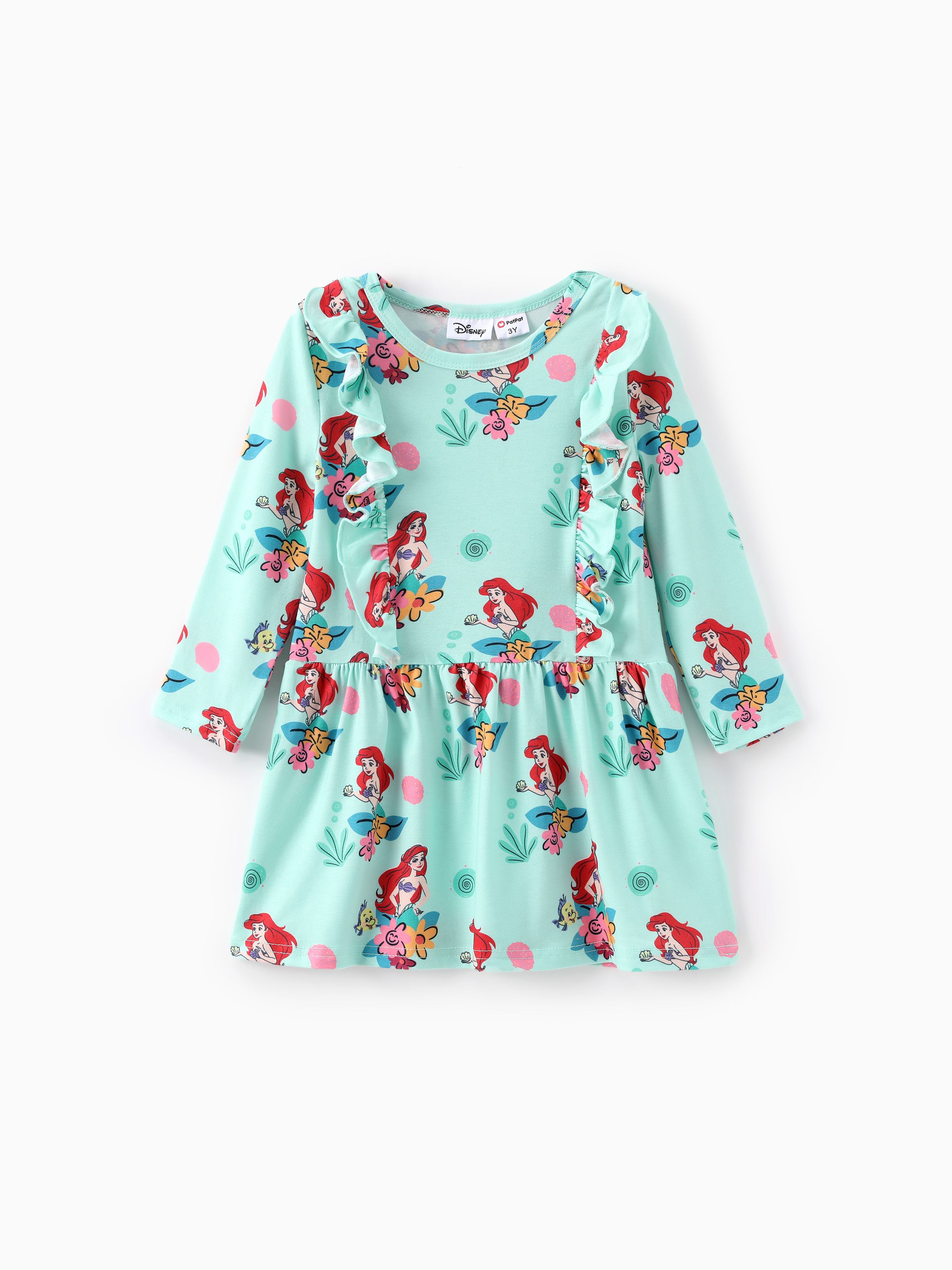 

Disney Princess Toddler Girls Moana/Ariel/Rapunzel 1pc Naia™ Floral Ruffled Dress