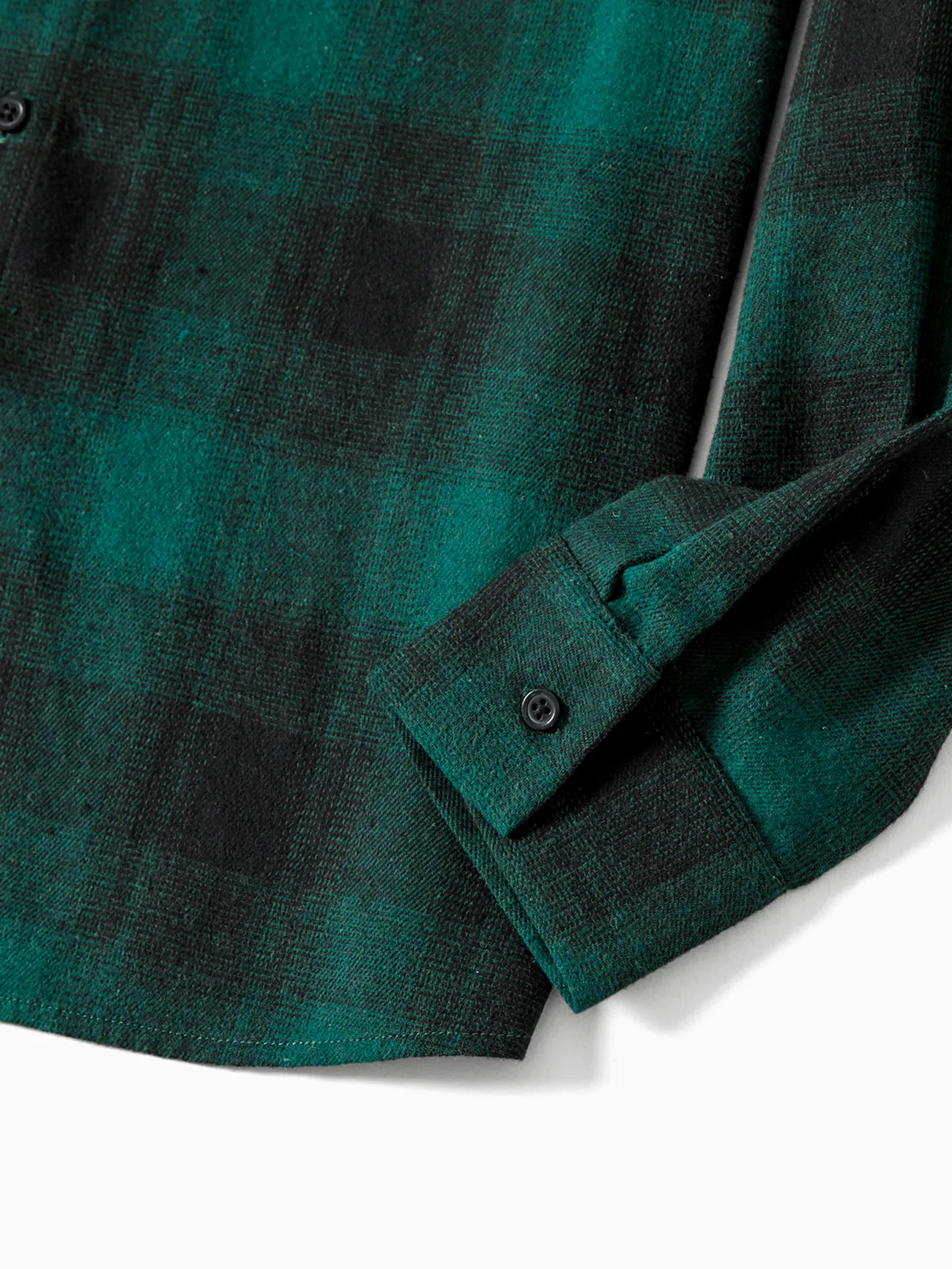 Men - Family Matching Casual Grid/Houndstooth Long-sleeve Dresses & Tops Sets - Dark Green - image 19