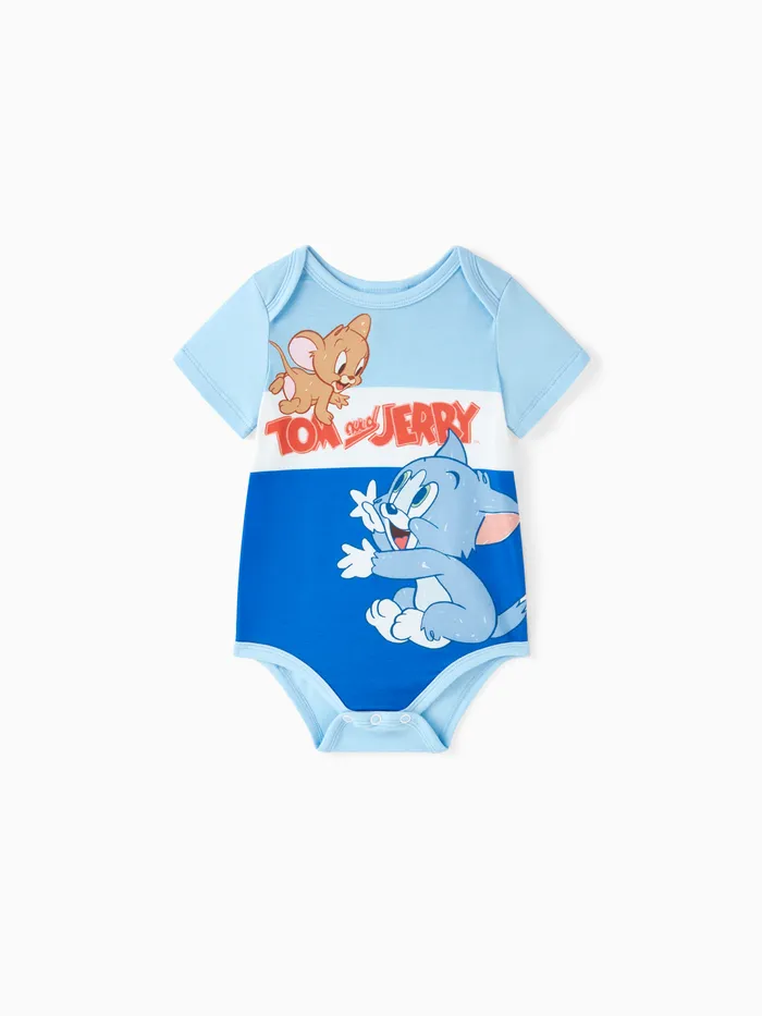 Tom and Jerry 嬰兒 男 多種動物 童趣 短袖 嬰兒套裝