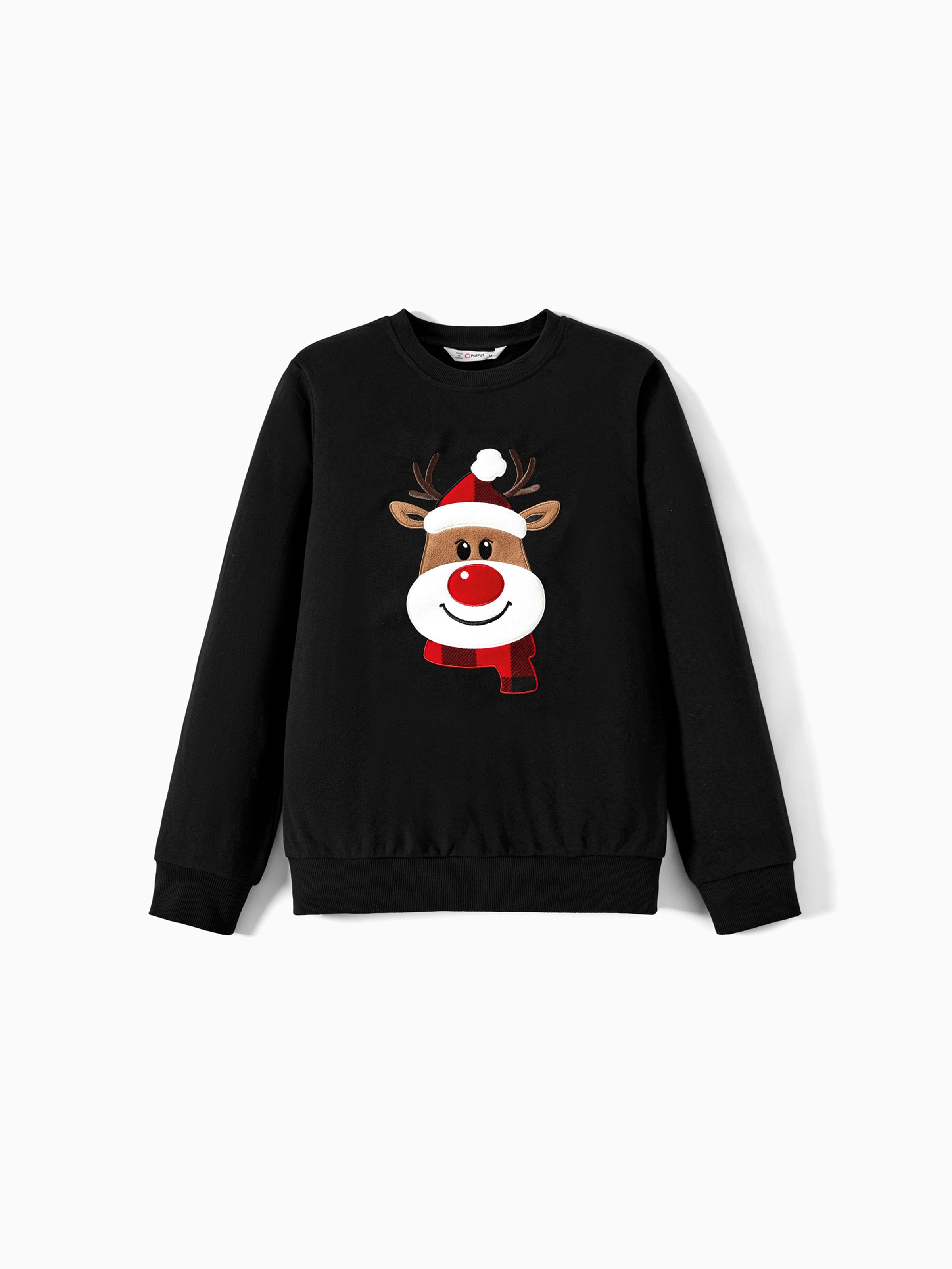 

Christmas Family Matching Cartoon Reindeer Patch Long-sleeve Tops