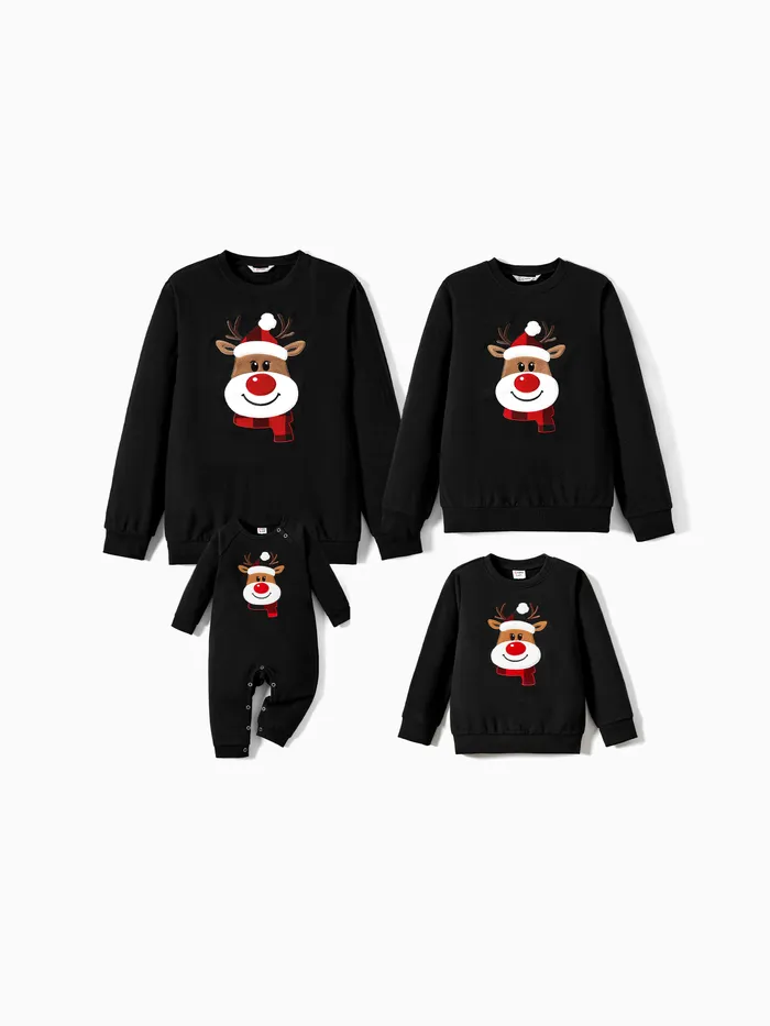 Look de família Natal Manga comprida Conjuntos de roupa para a família Tops