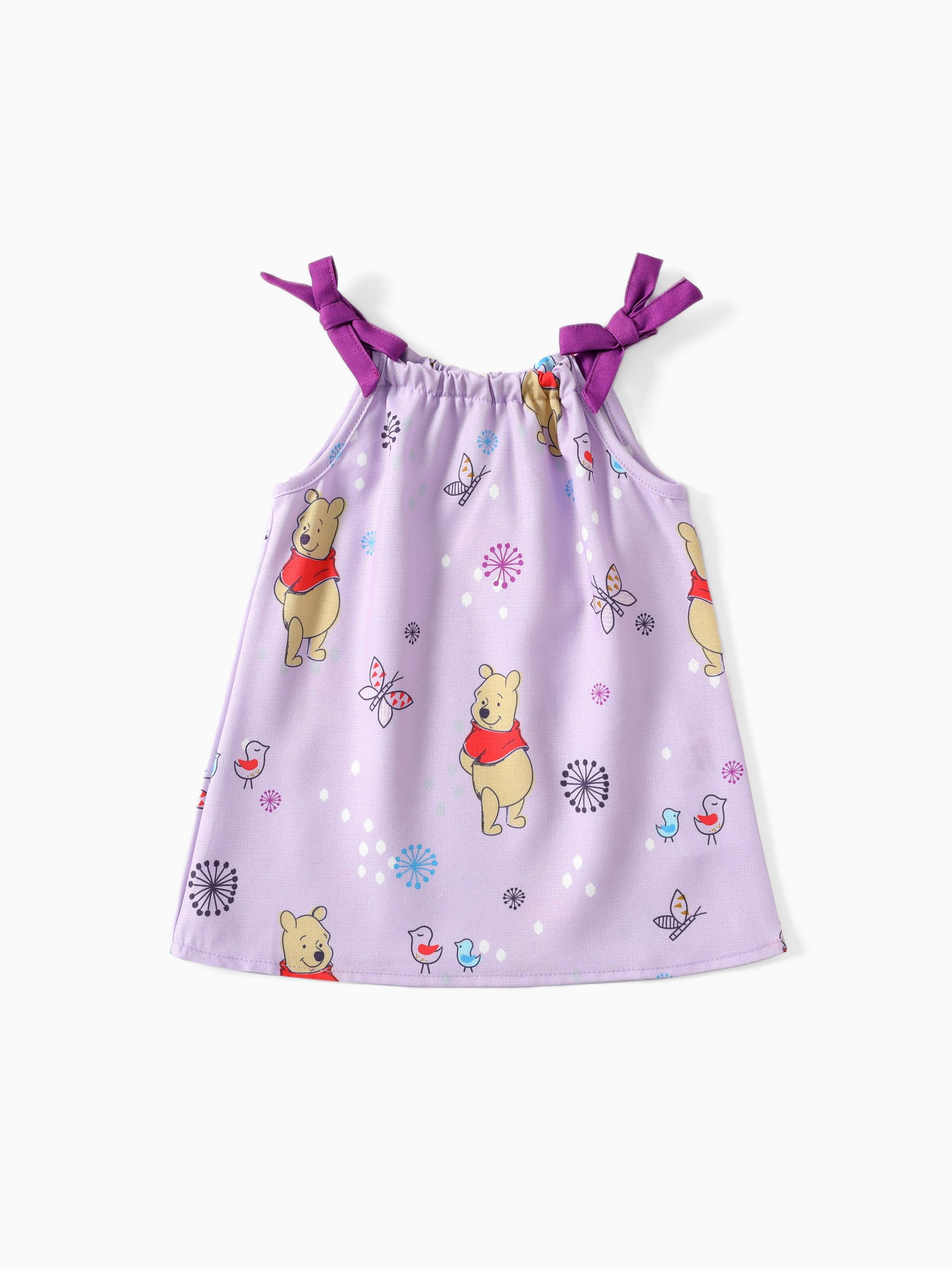 

Disney Winnie the Pooh Baby Girls 1pc Character Bowknot Floral Print Sleeveless Dress