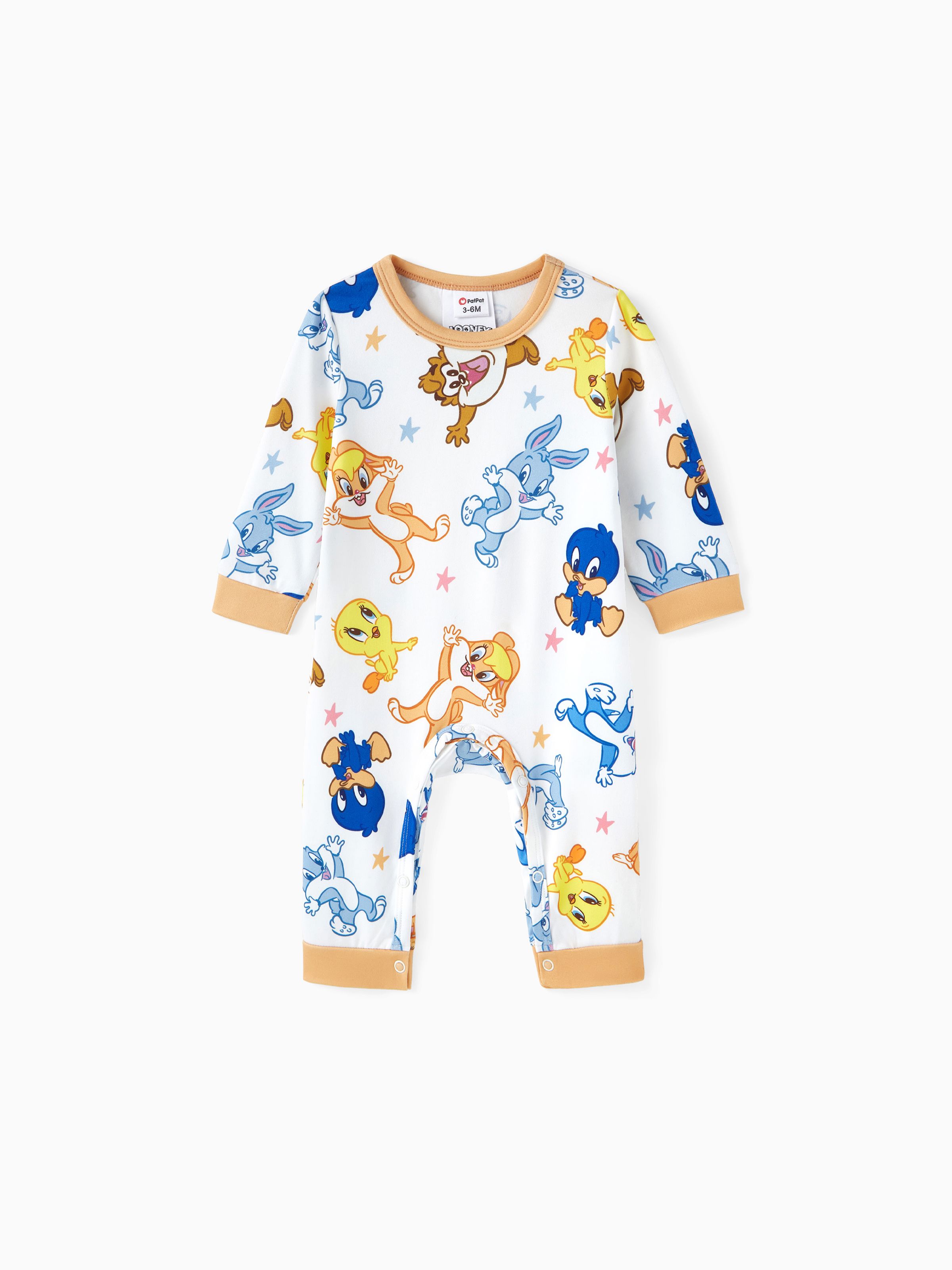 

Looney Tunes Baby Girl/Boy Character Chess/Floral/Star Print Romper