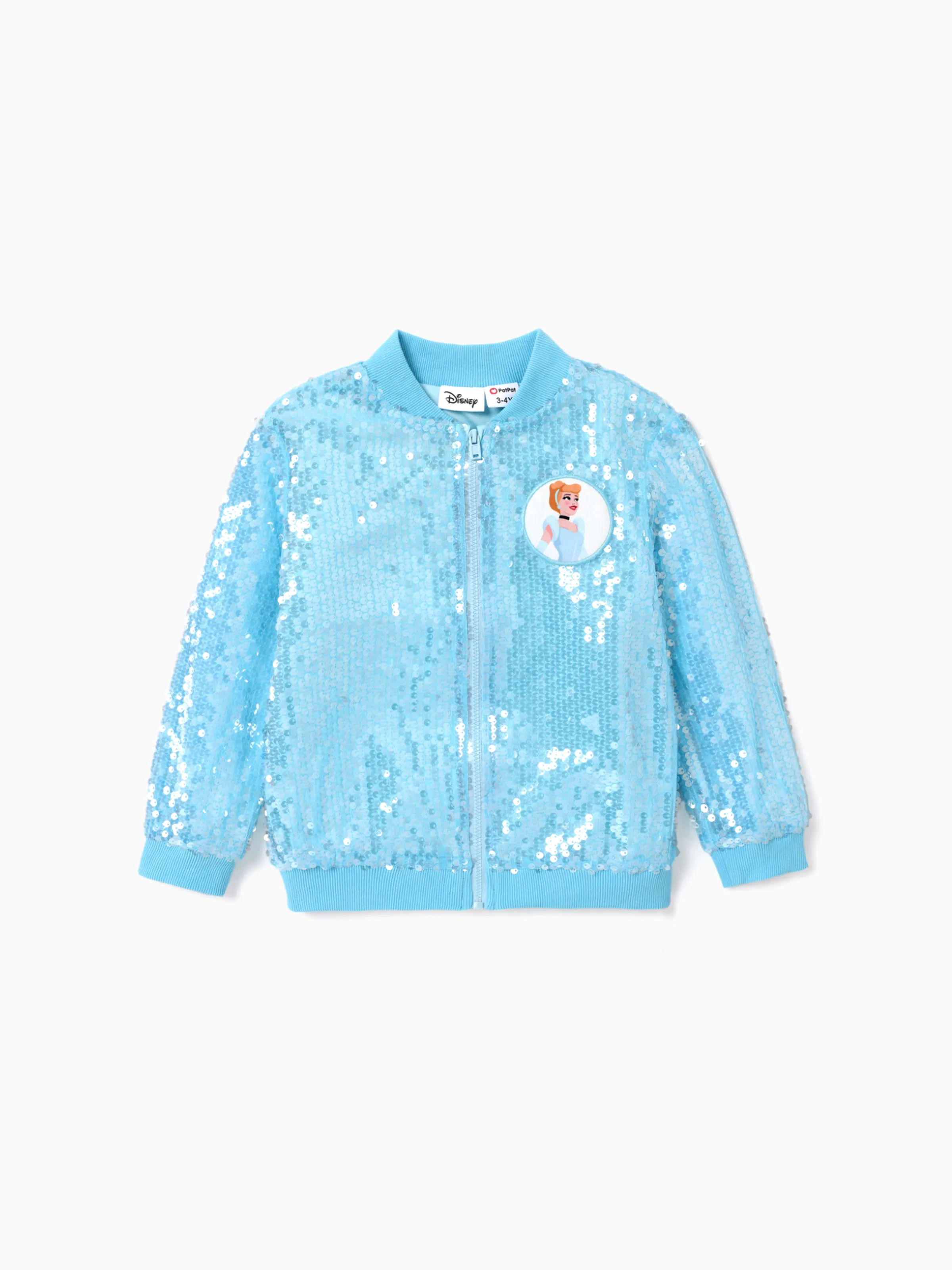 

Disney Princess Toddler Girl Character Print Sequin Embroidered Long-sleeve Jacket