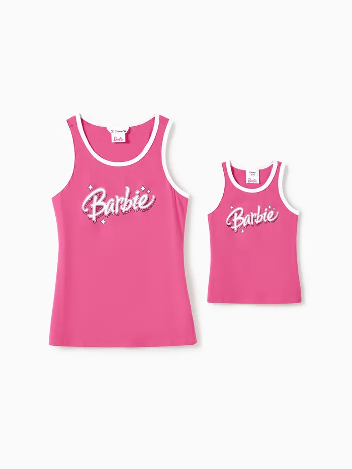 Barbie Mommy and Me Camiseta de tirantes deportiva de algodón