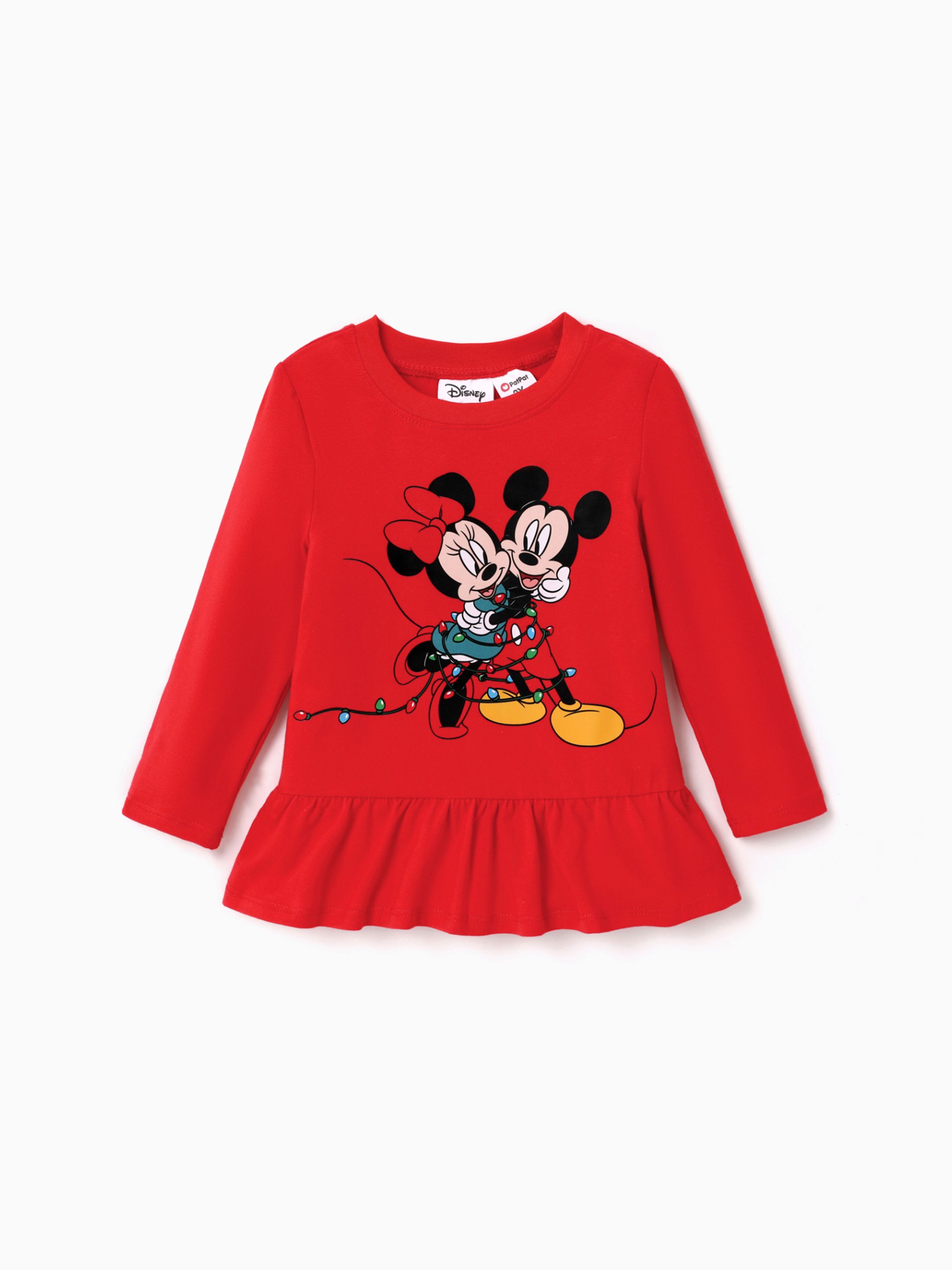 

Disney Mickey and Friends Christmas Toddler Girl Cotton Character Print Top or Colorblock Vest or Leggings