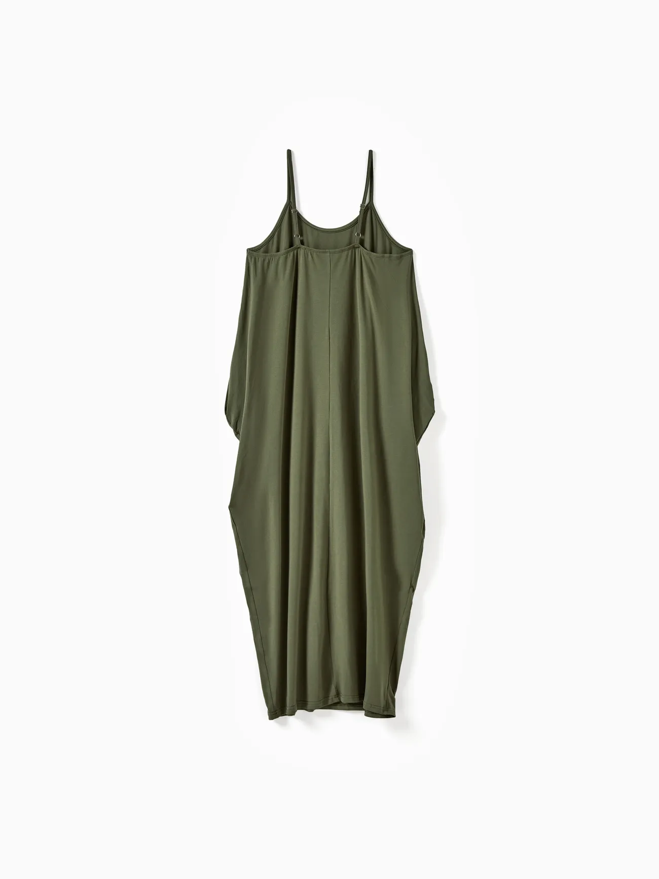 Women - Mommy and Me Rainbow Graphic 'GOOD VIBES' Front Dress with Pockets - Army green - image 5