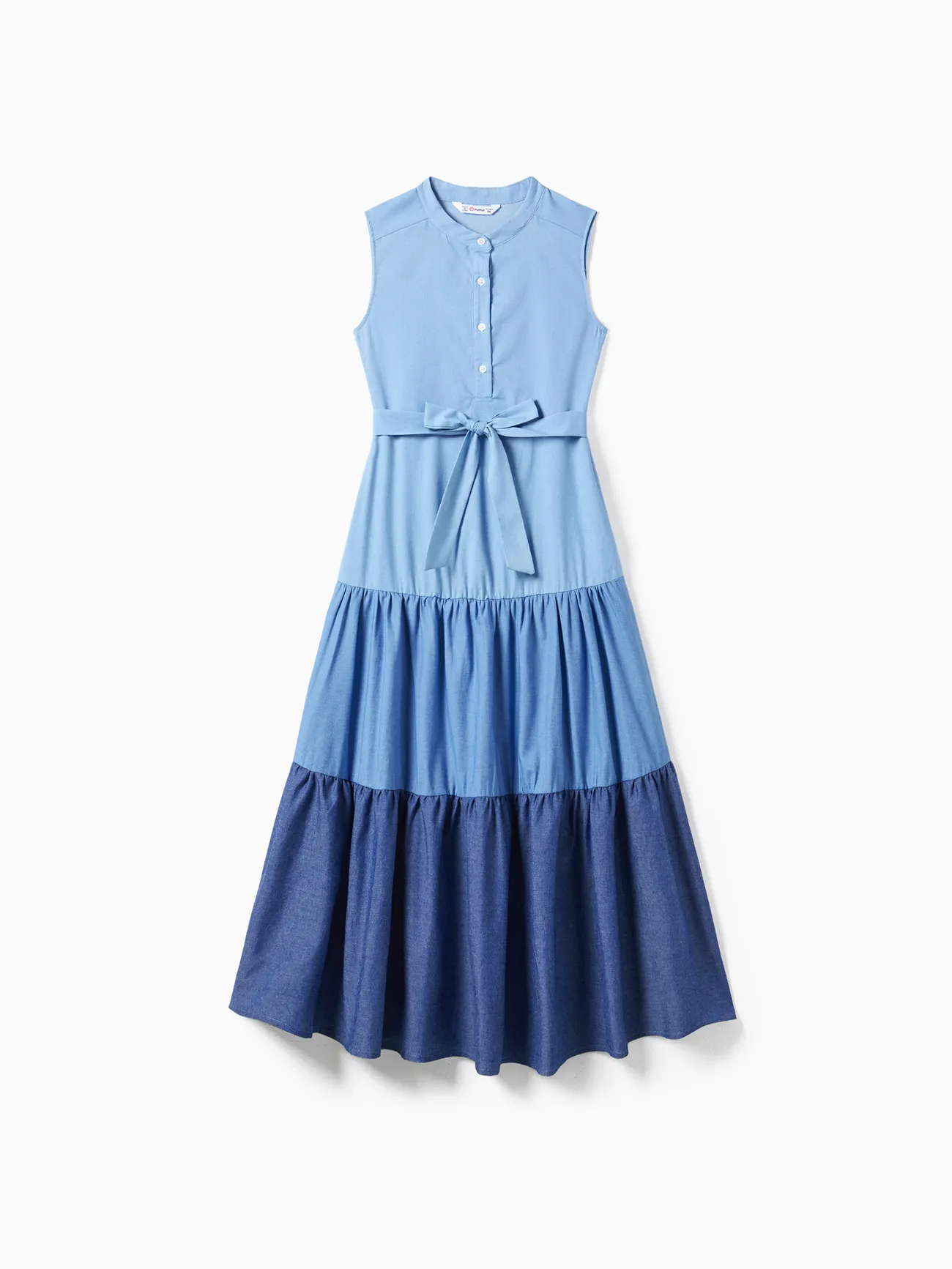 

Family Matching Colorblock Shirt and Tiered A-line Pleated Dress Sets