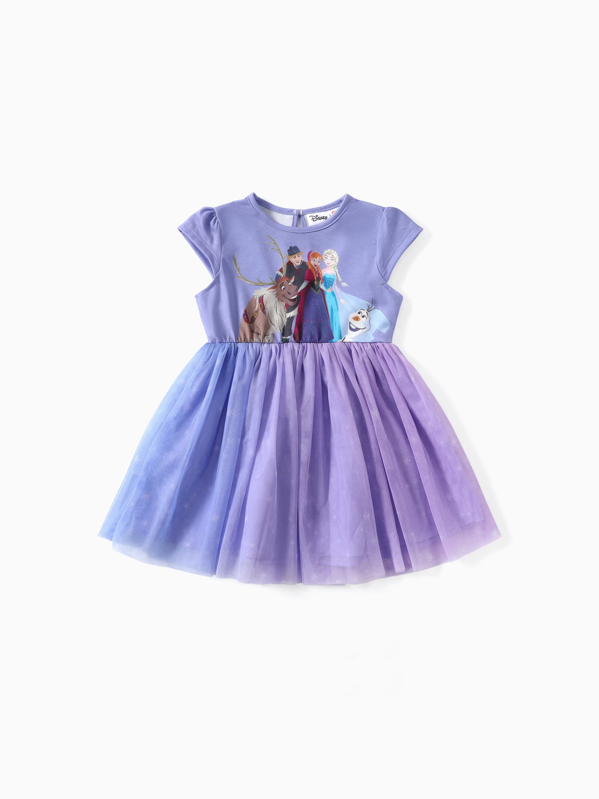 

Disney Frozen Toddler Girls Elsa/Anna 1pc Naia™ Character Print Mesh Dress