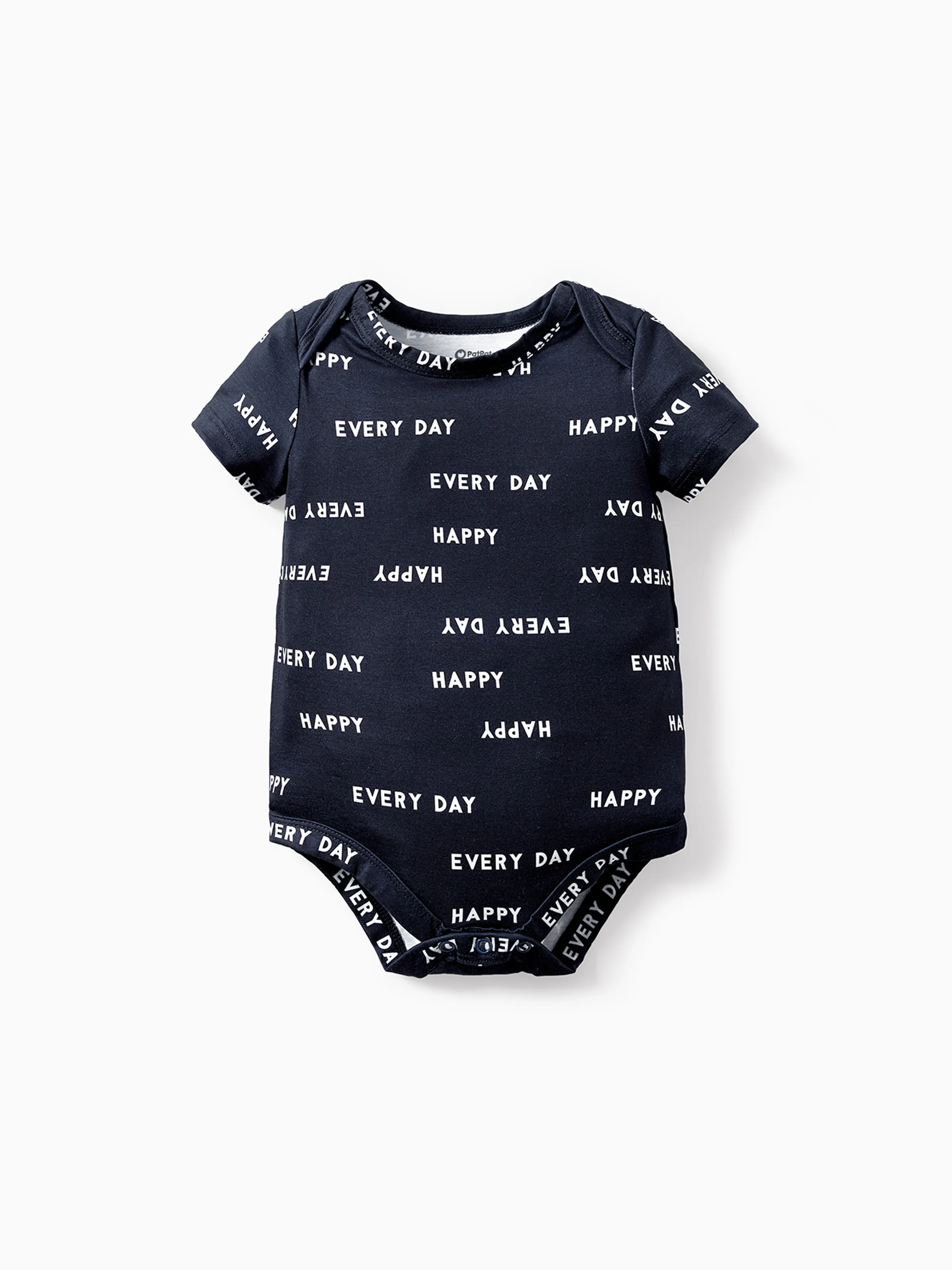 

Naia Baby Boy Dinosaur/Letter Print/Blue Short-sleeve Rompers