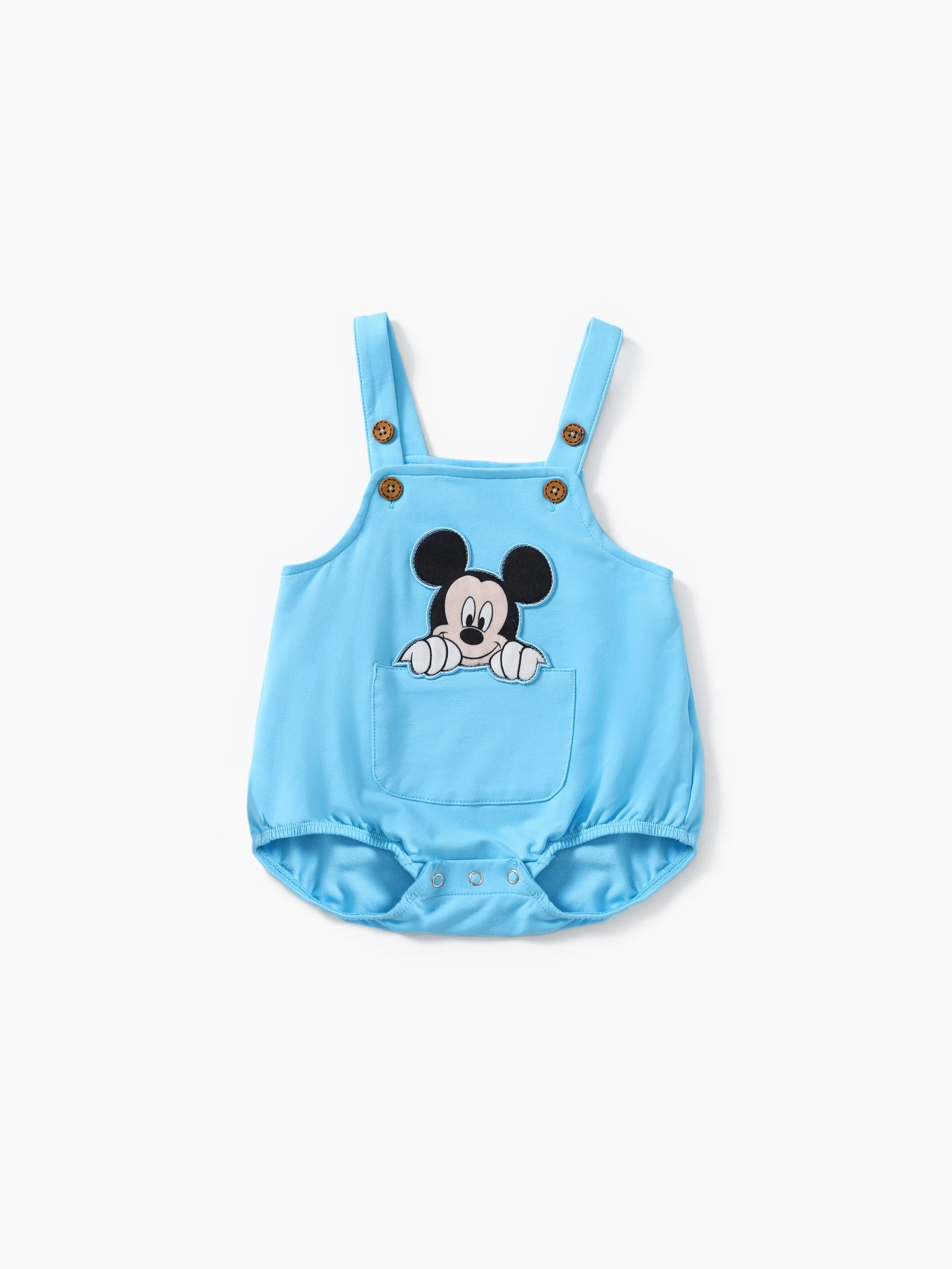 

Disney Mickey and Friends Baby Boys/Girls 1pc Cotton Patch Embroidered Overalls