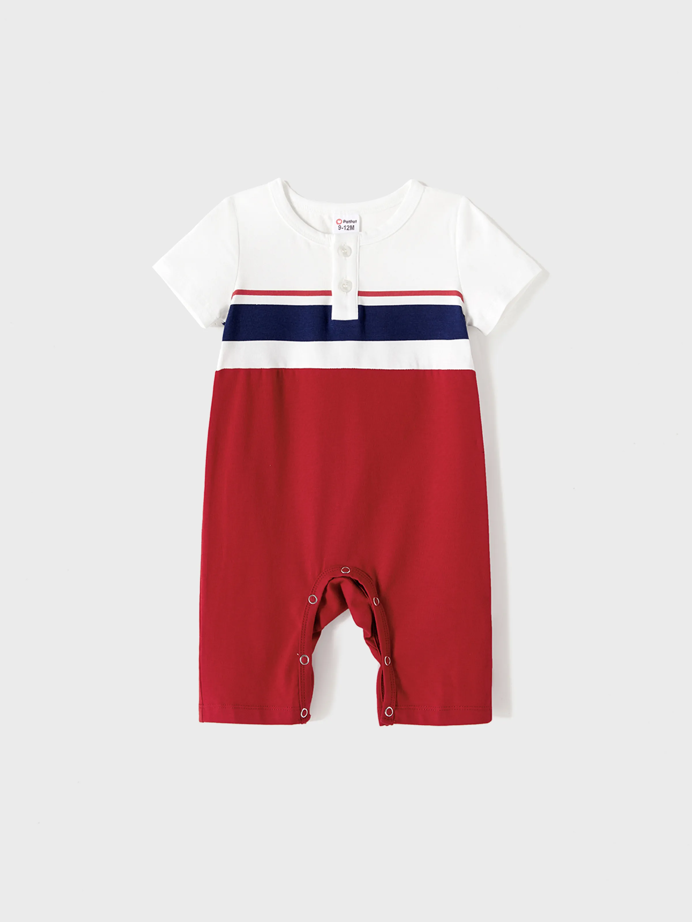 

Family Matching Cotton Colorblock Polo Neck Short-sleeve Bodycon Dresses and Tops Sets