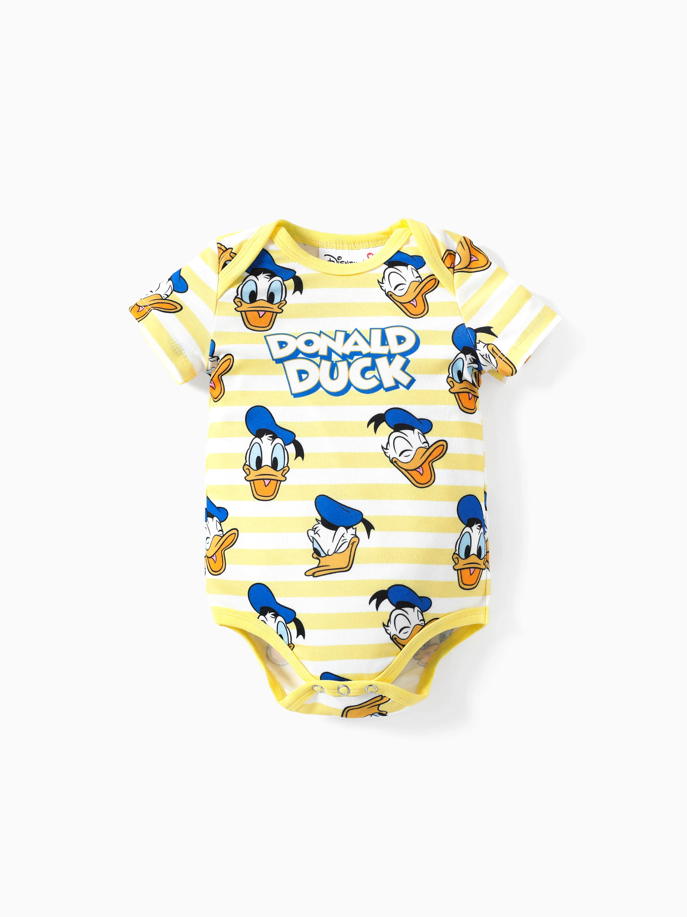 

Disney Mickey and Friends Baby Boys/Girls Donald Duck 1pc Naia™ 90's Birthday Cake Print Romper