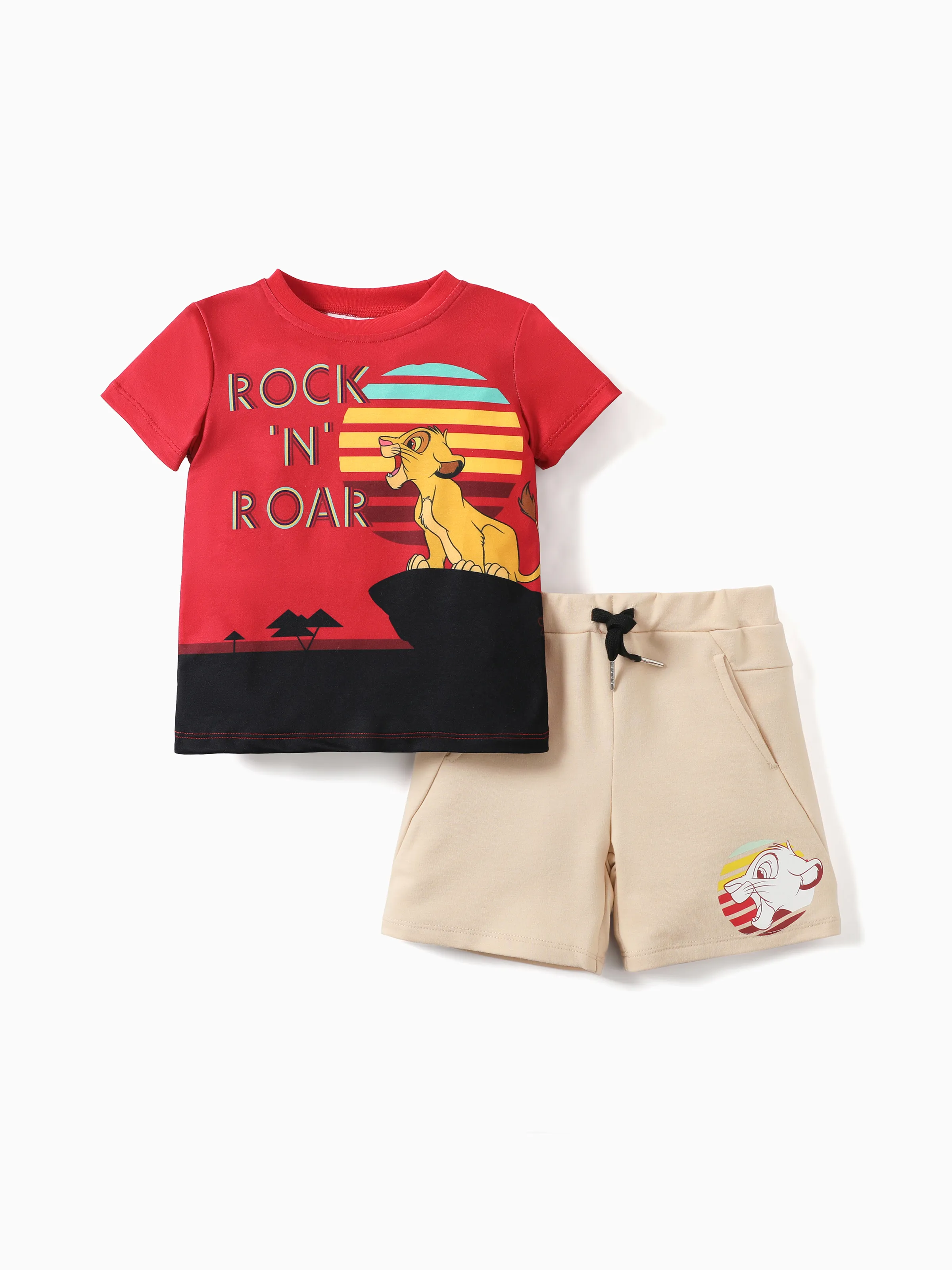 

Disney Lion King Simba 2pcs Toddler Boys Naia™ Character Print and Adjustable Waist Shorts Set