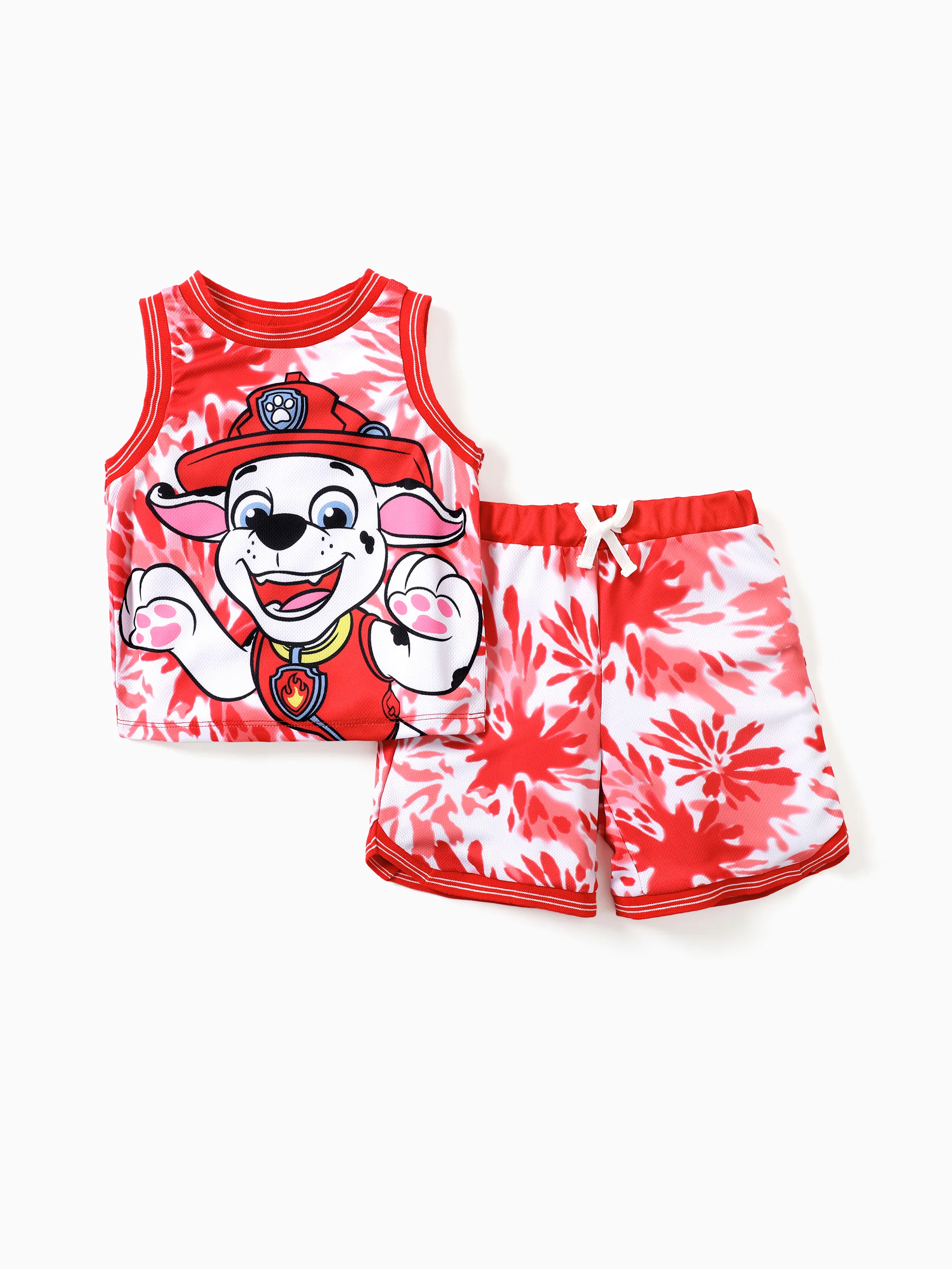 

PAW Patrol Boys/Girls Chase/Marshall/Skye/Rubble Children's Sports and Leisure Tie-Dye Print Effect Flat Machine Webbing Basketball Jersey sets