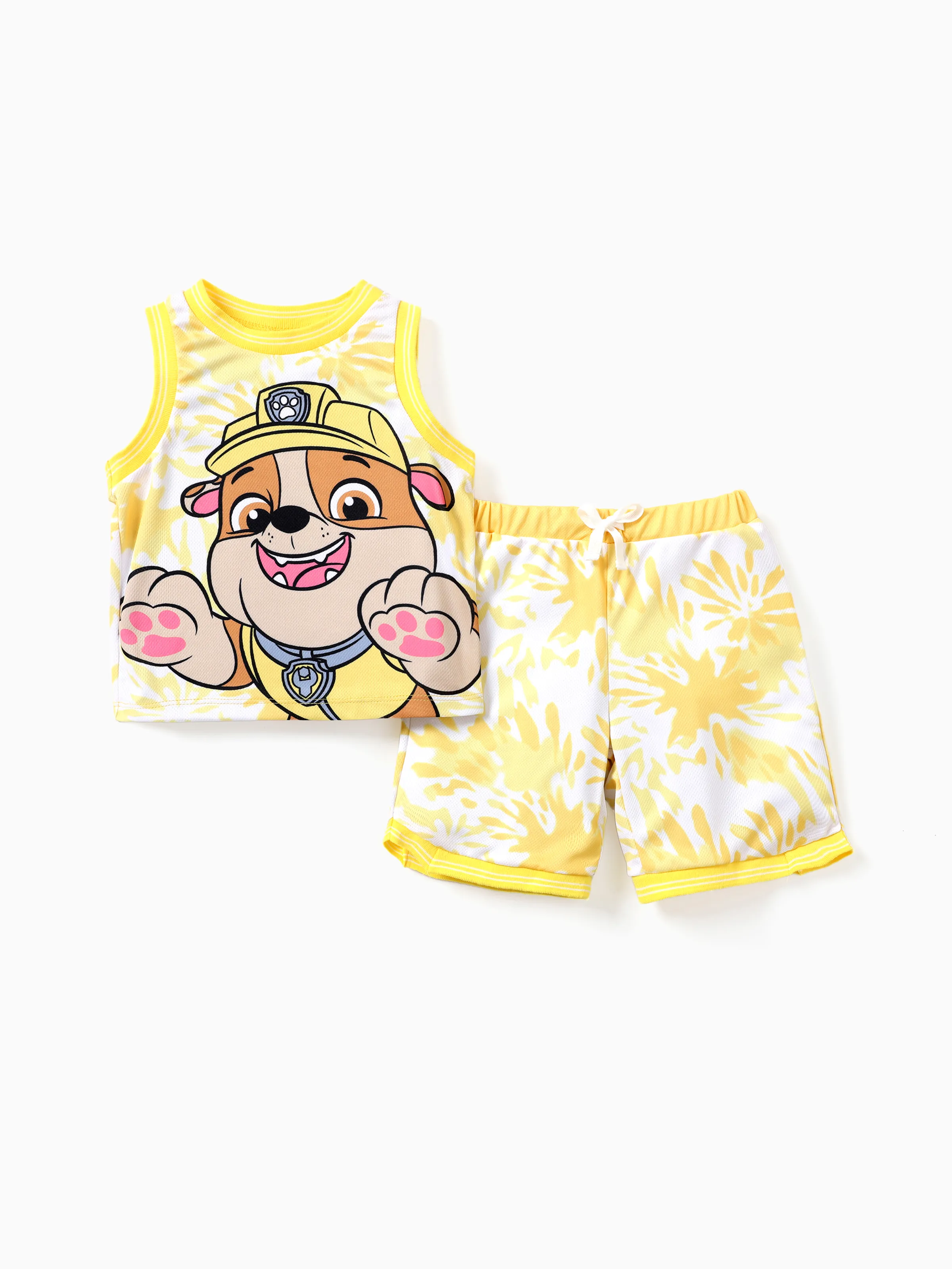 

PAW Patrol Boys/Girls Chase/Marshall/Skye/Rubble Children's Sports and Leisure Tie-Dye Print Effect Flat Machine Webbing Basketball Jersey sets