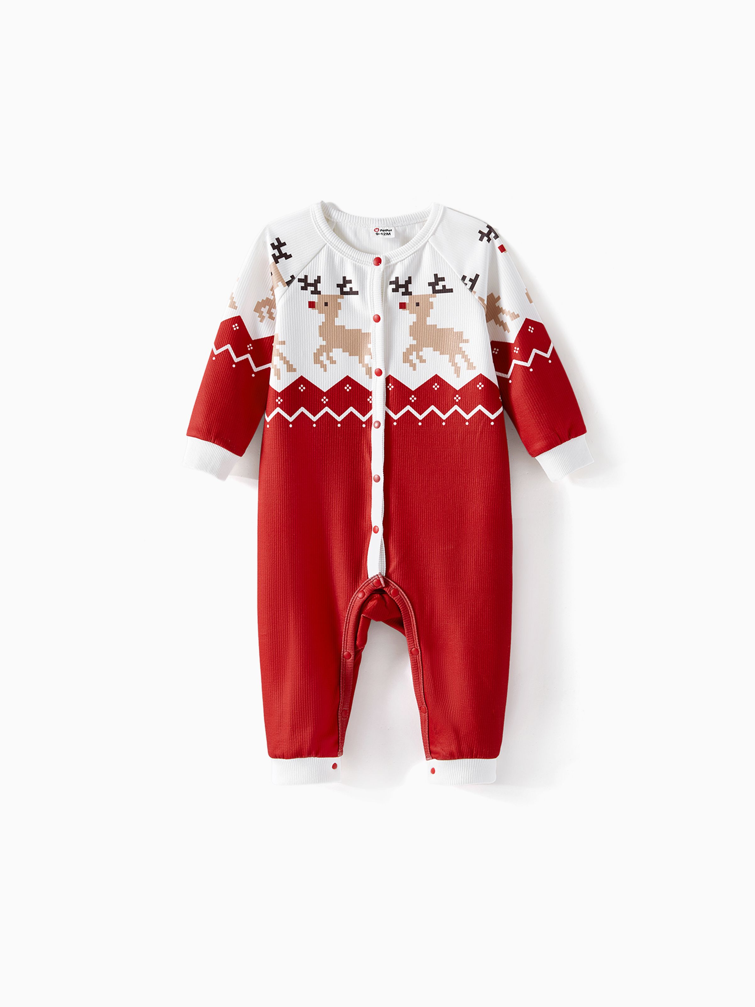 

Christmas Family Matching Allover Reindeer Print Raglan-sleeve Sweatshirts