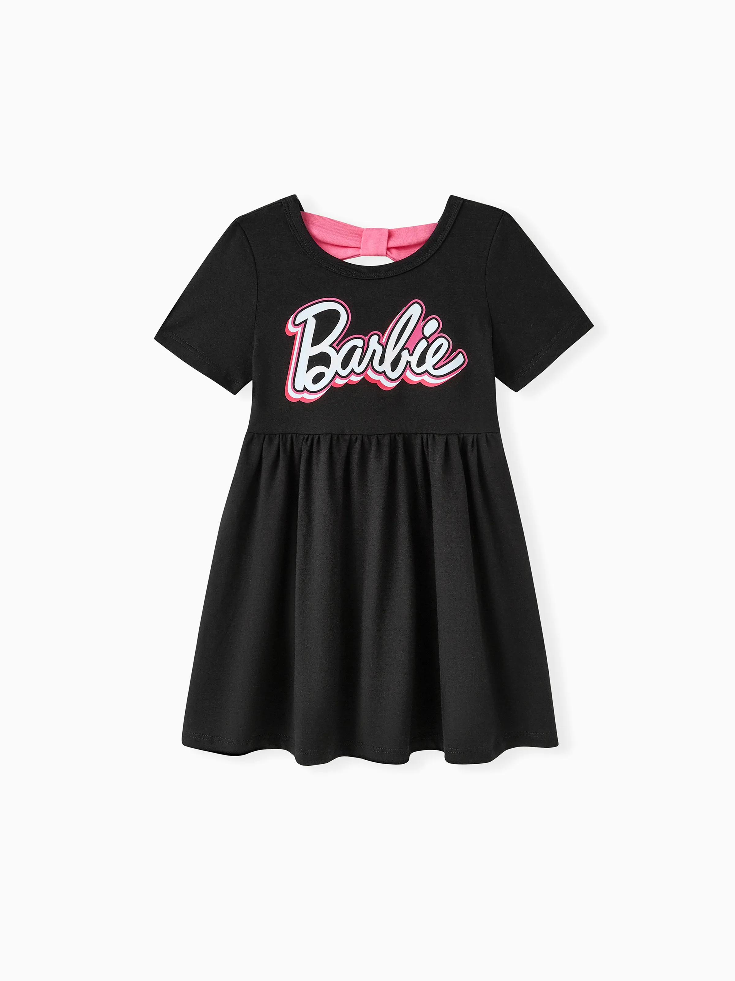 

Barbie Toddler/Kid Girl Back Bowknot Design Cotton Short-sleeve Dress