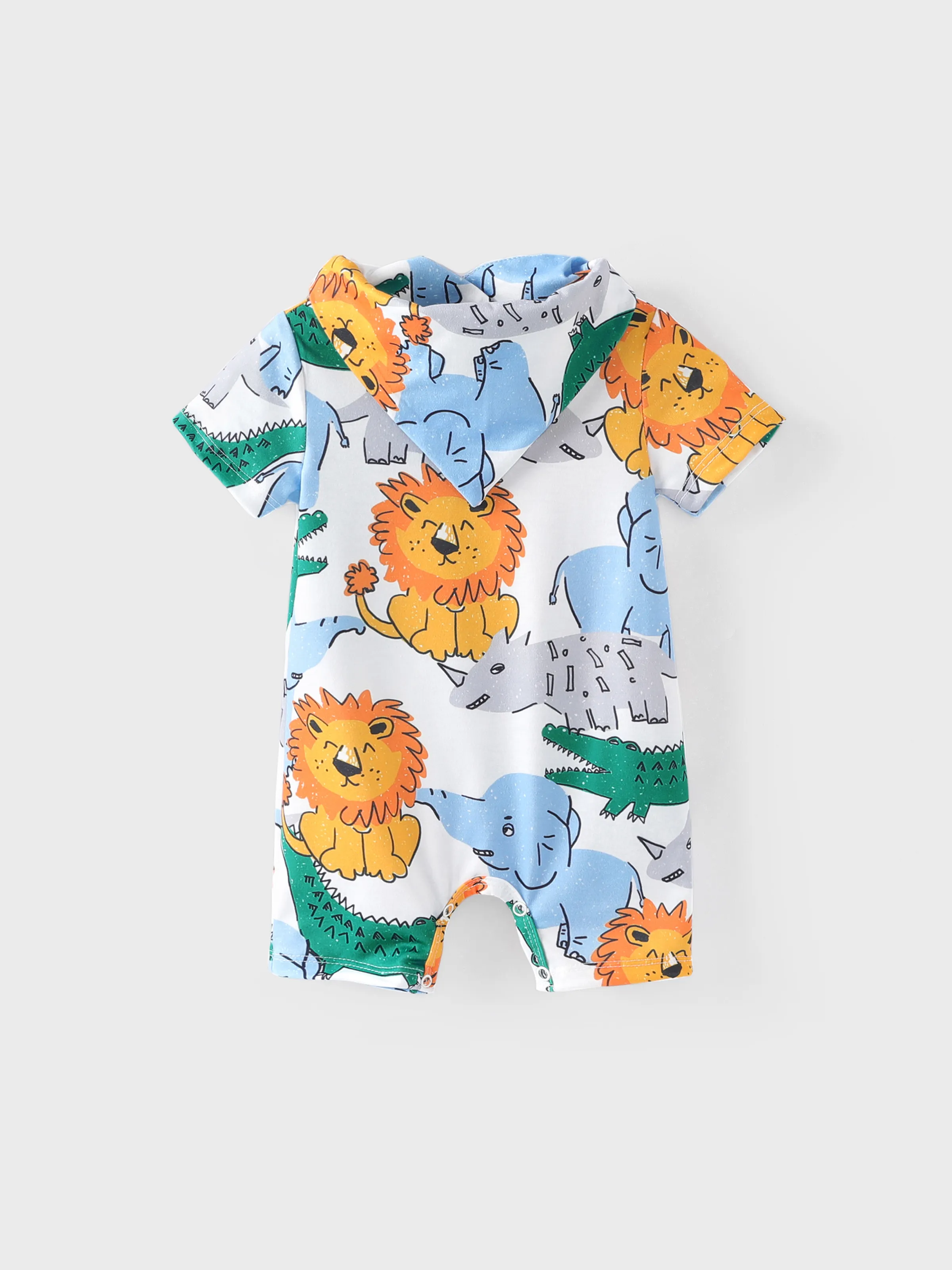 

Baby Boy 2pcs Naia Lion Print Romper and Bib Set